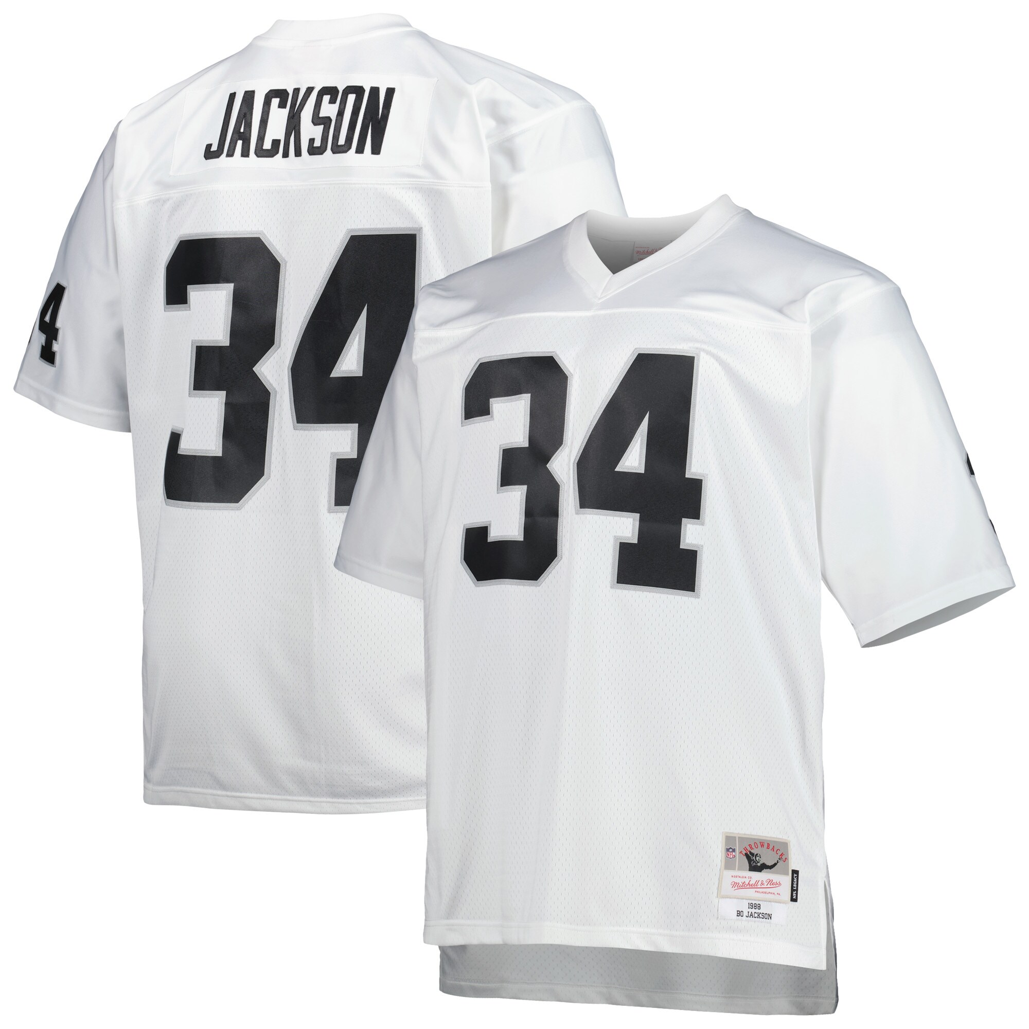 Bo Jackson Las Vegas Raiders  Big & Tall 1988 Retired Player Replica Jersey - White