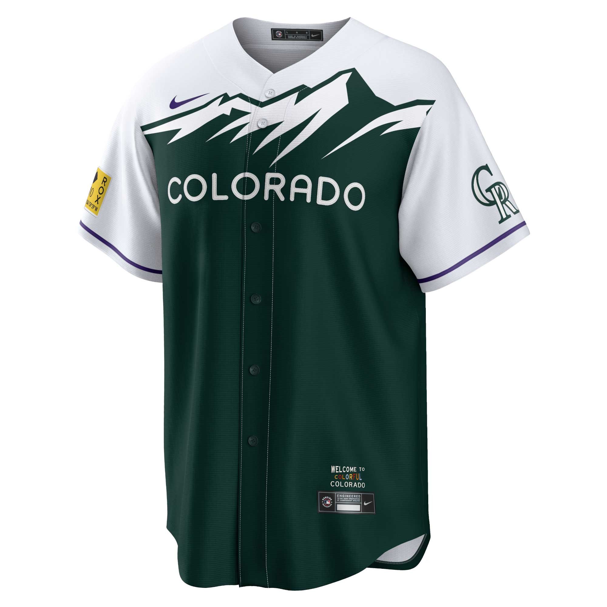Men's Colorado Rockies Kris Bryant  Green City Connect Replica Player Jersey