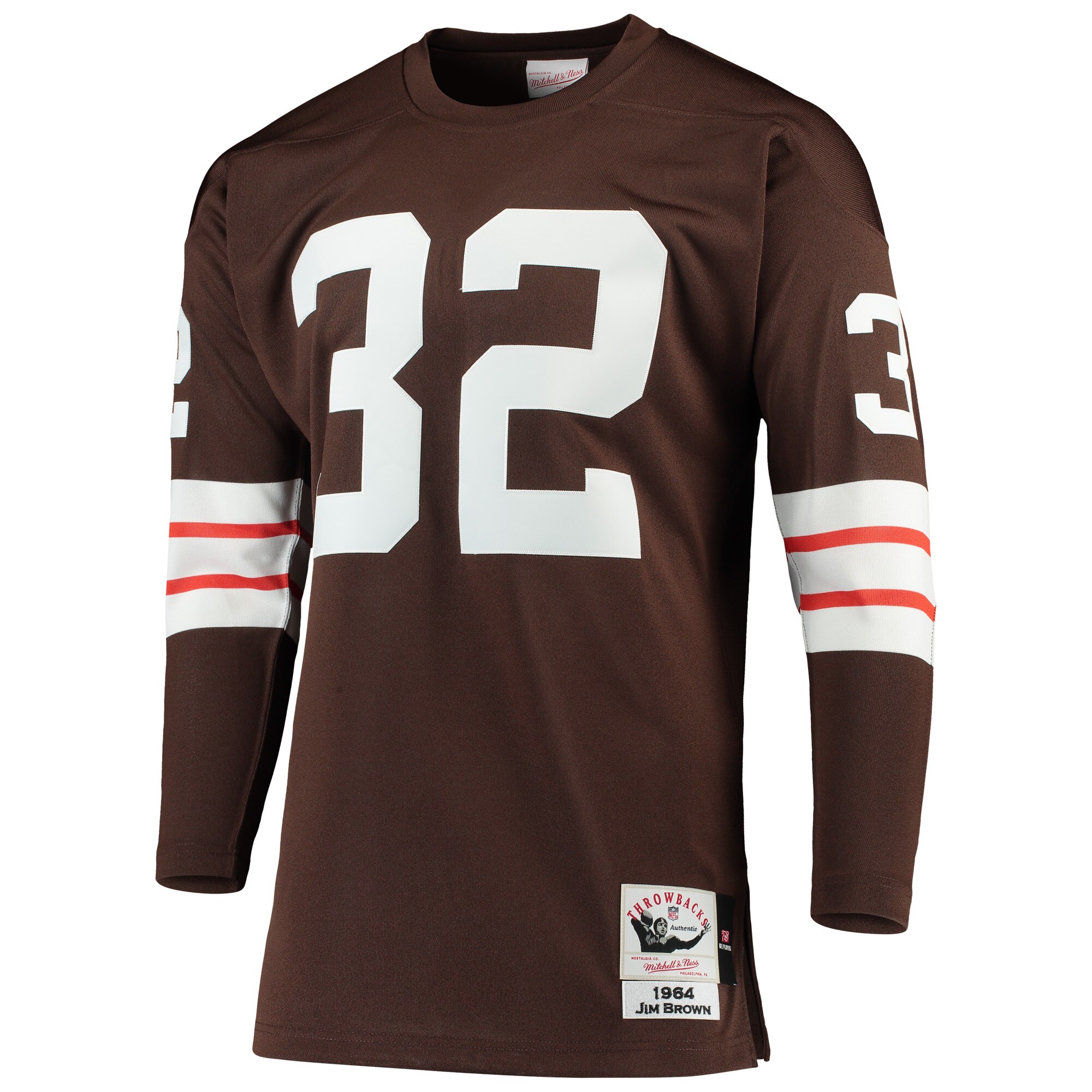 Jim Brown Cleveland Browns  1964 Authentic Throwback Retired Player Jersey - Brown