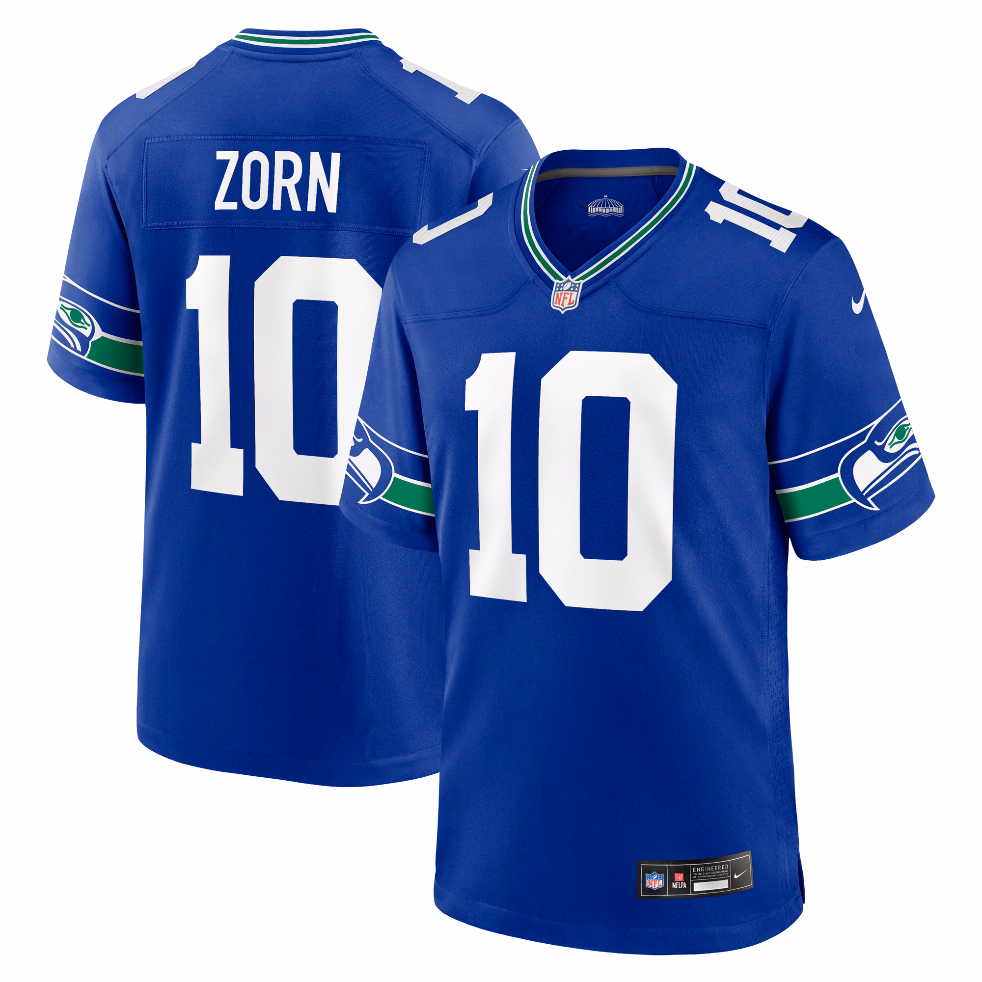 Jim Zorn Seattle Seahawks Throwback Retired Player Game Jersey - Royal
