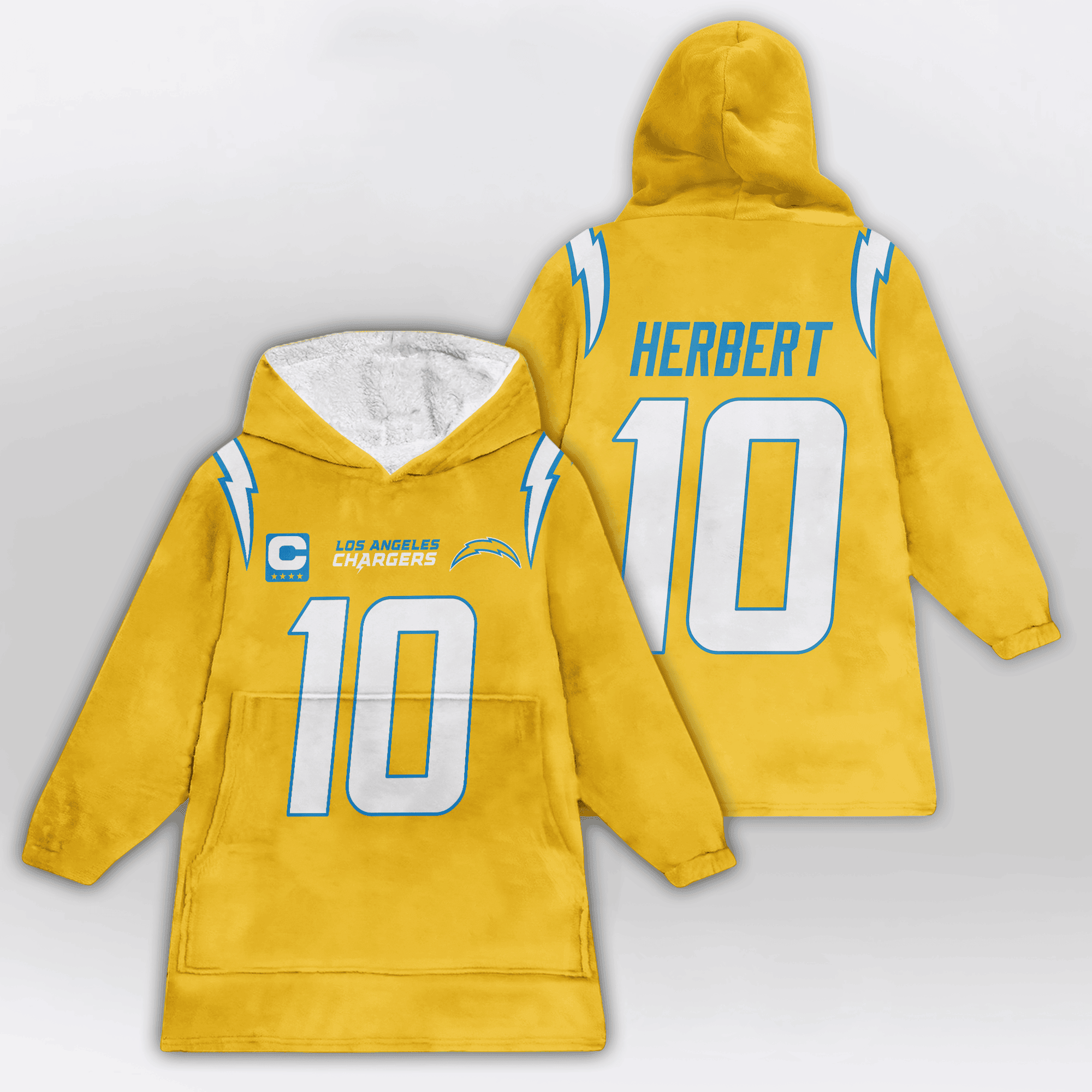 Kid 10 Los Angeles C Football Unisex Blanket Hoodie
