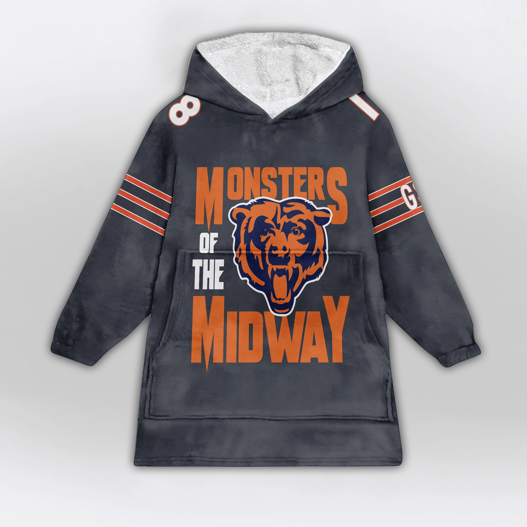 Monsters of the Midway Chicago Football Unisex Blanket Hoodie