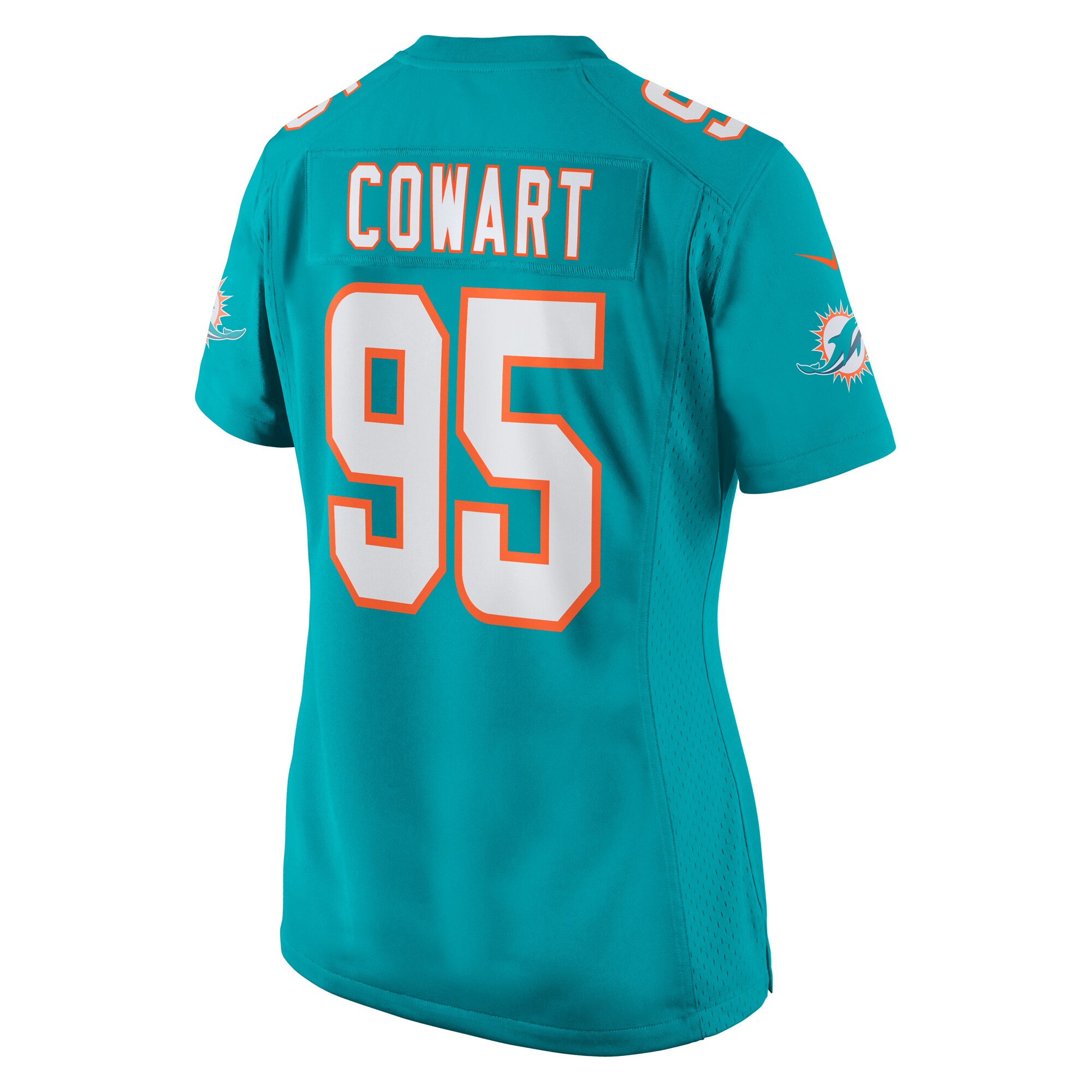 Byron Cowart Miami Dolphins Women's  Game Jersey -  Aqua