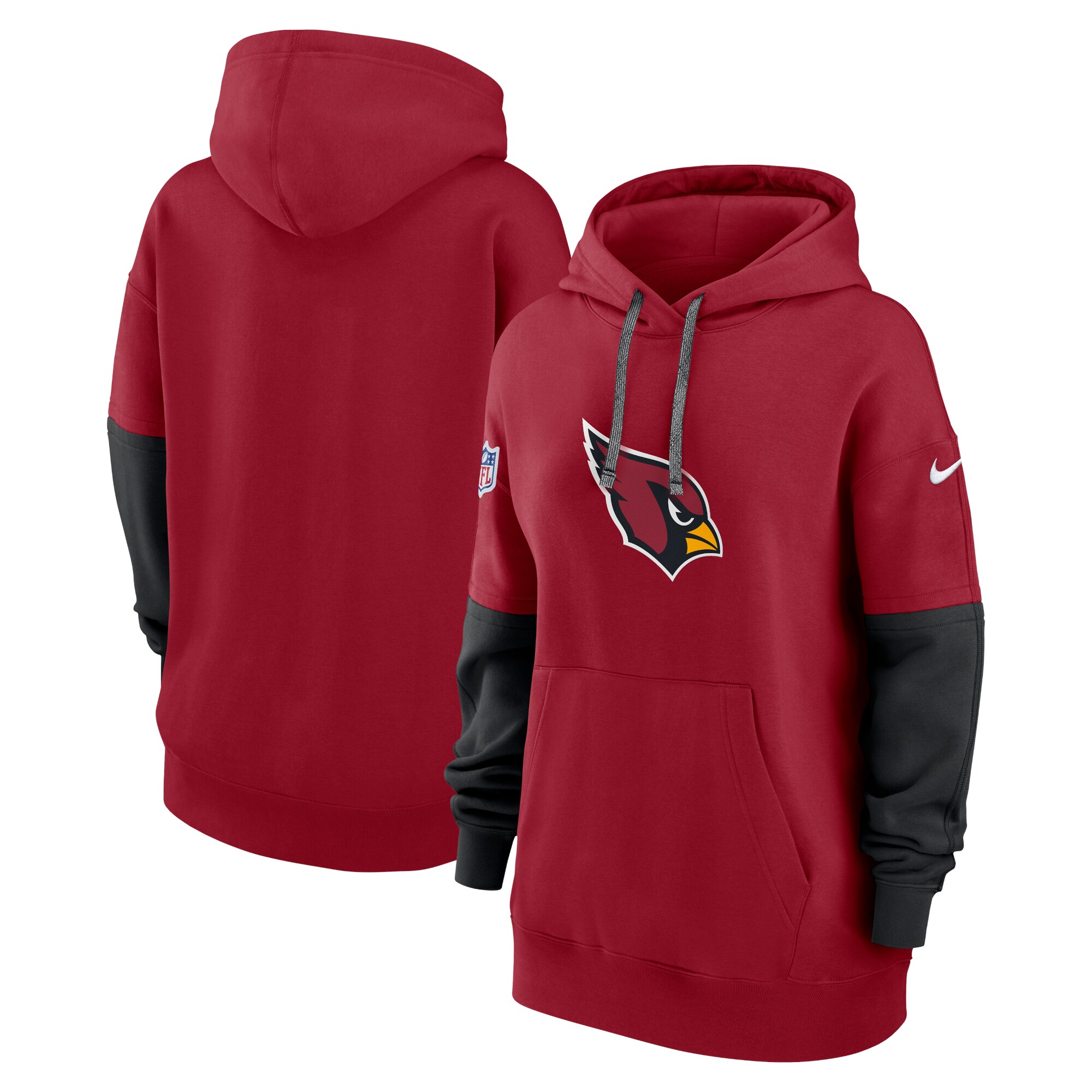 Arizona Cardinals Women's 2024 Sideline Essential Fleece Pullover Hoodie - Cardinal