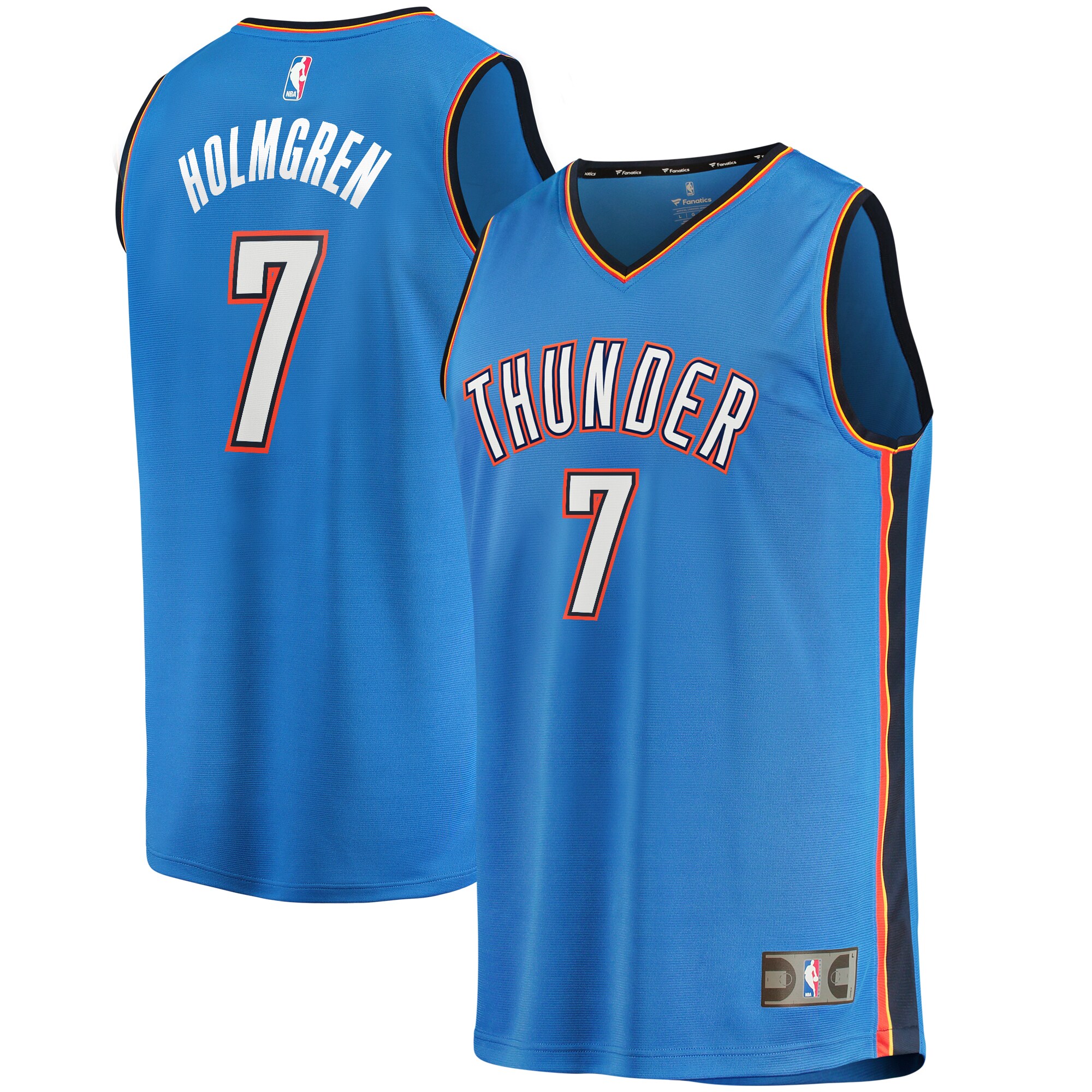 Chet Holmgren Oklahoma City Thunder  2022 NBA Draft First Round Pick Fast Break Replica Player Jersey - Icon Edition - Blue