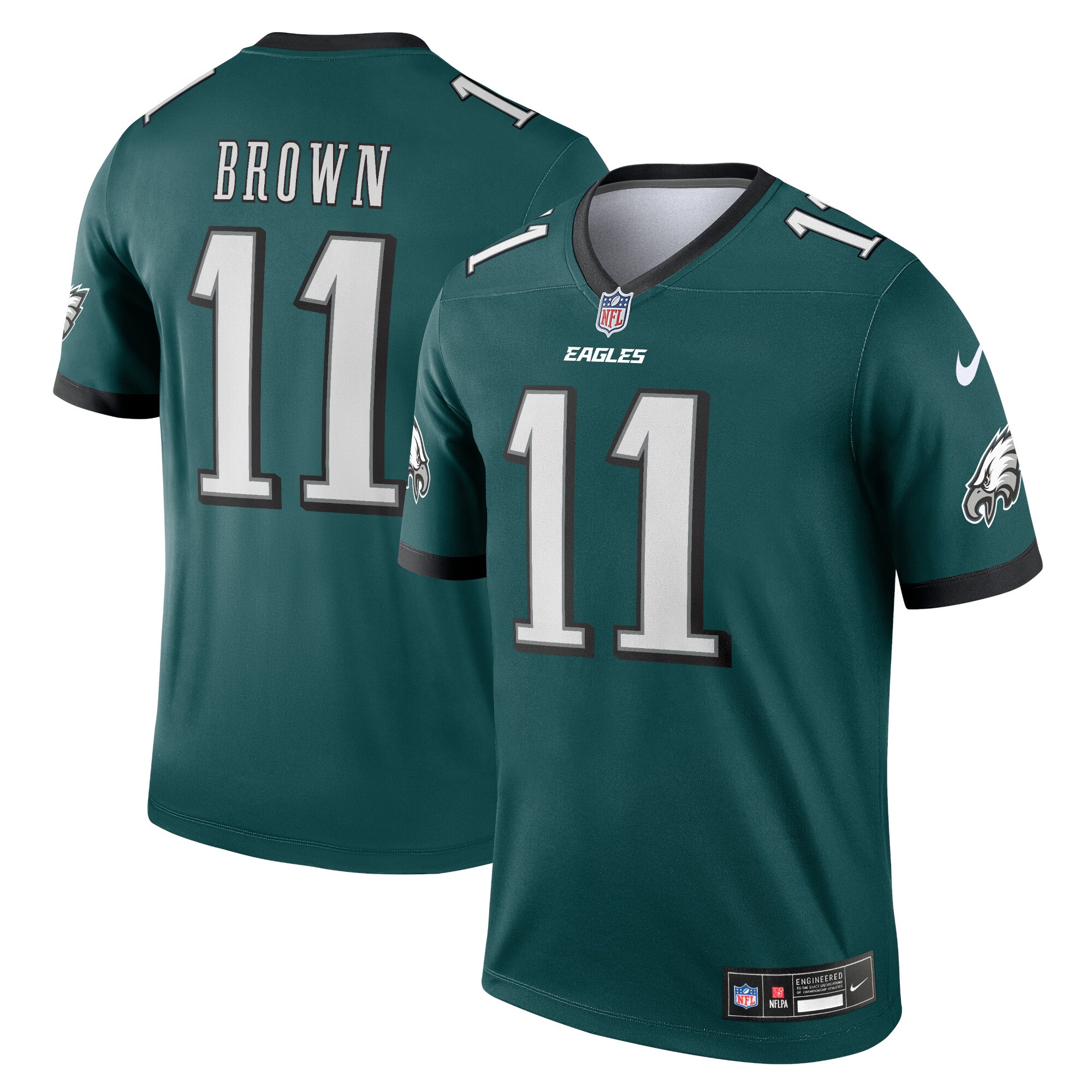 A.J. Brown Philadelphia Eagles #11 Legend Jersey - Midnight Green