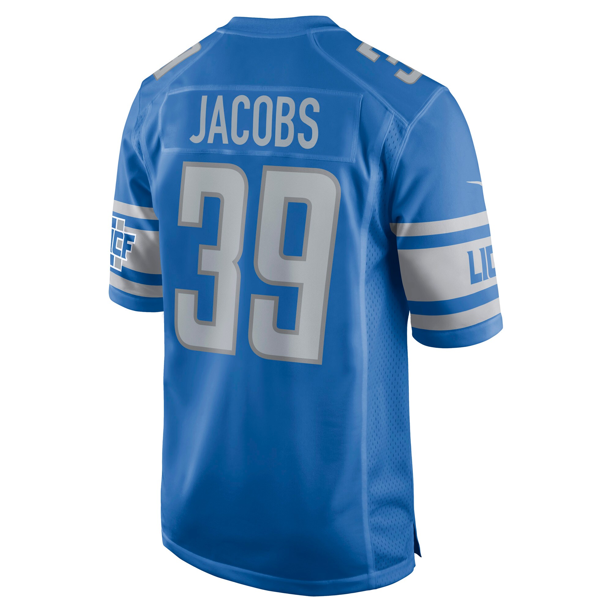 Jerry Jacobs Detroit Lions  Game Jersey - Blue