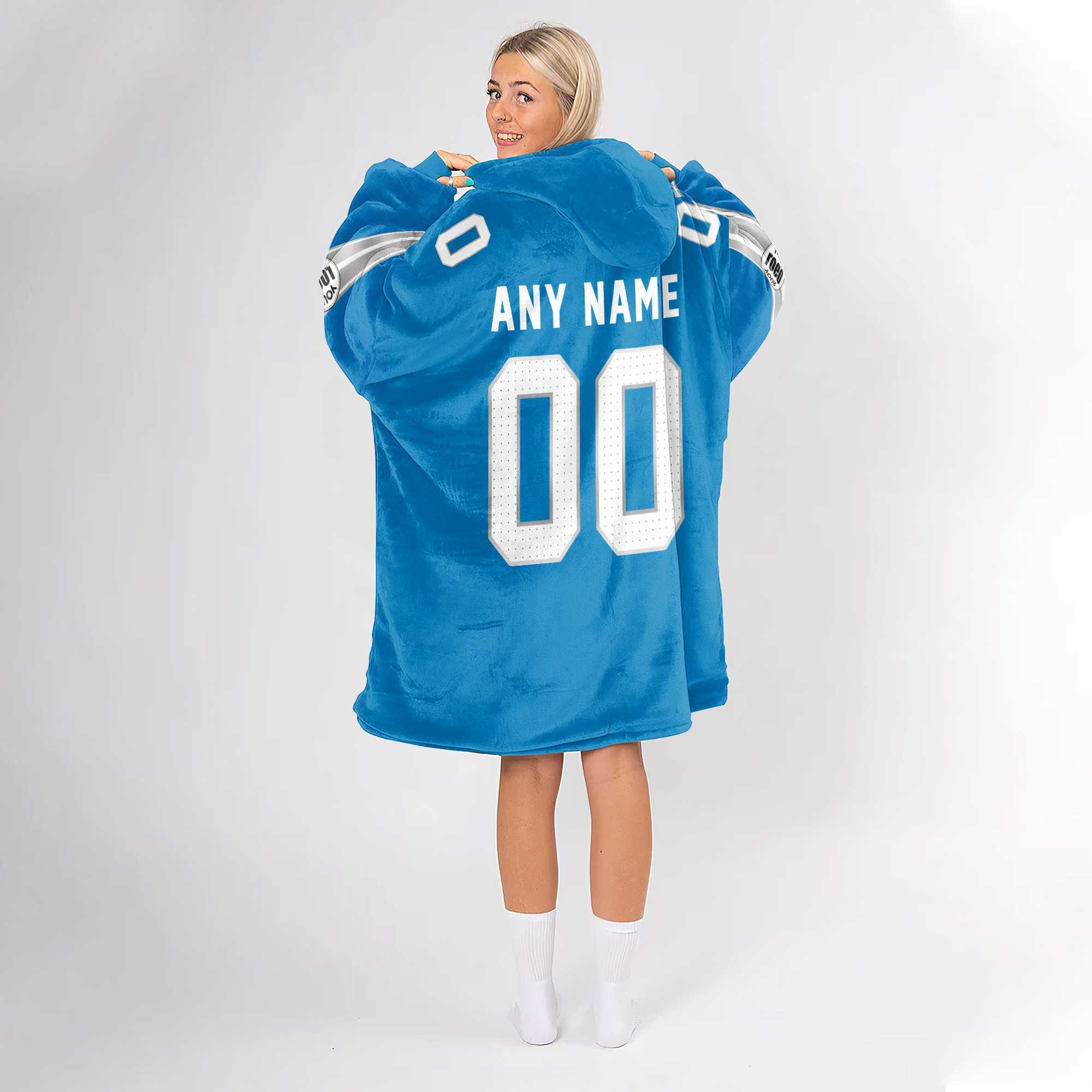 Adult Custom Blanket Hoodie Detroit Inspired Color