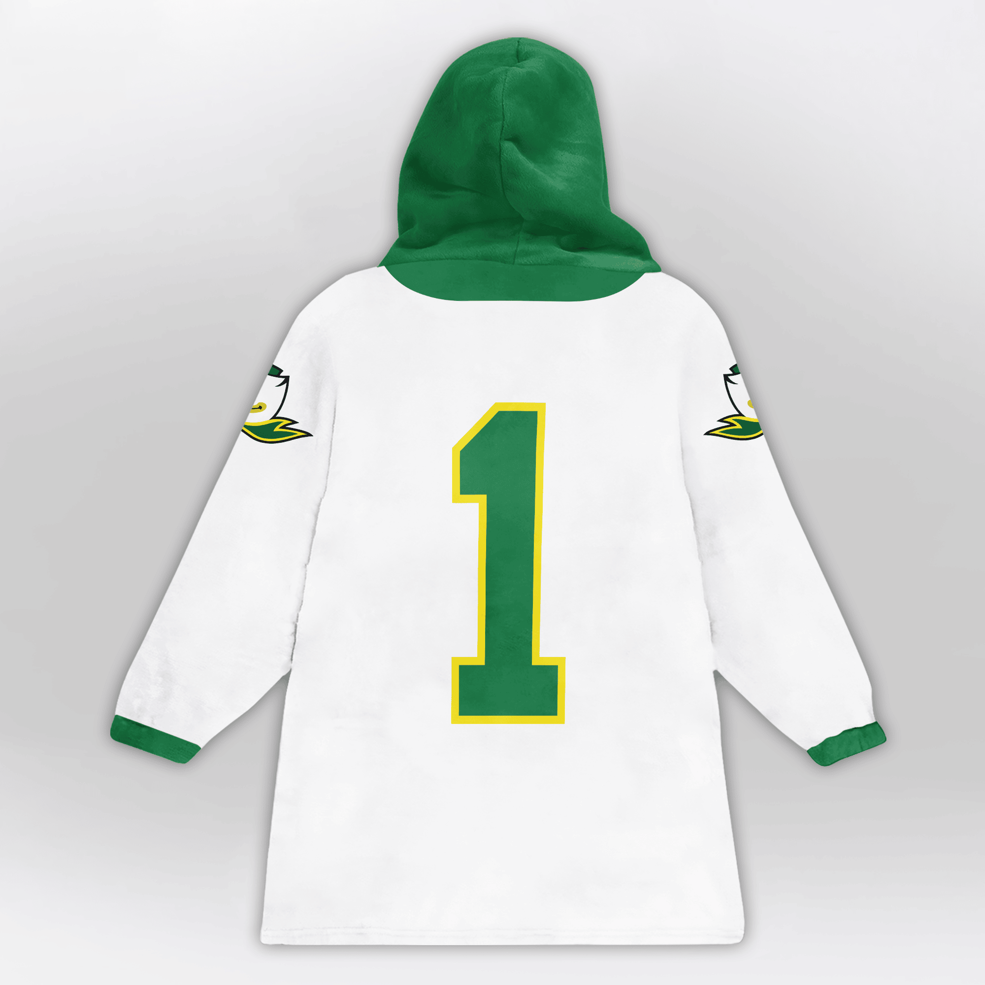Adult #1 Oregon Football Unisex Blanket Hoodie