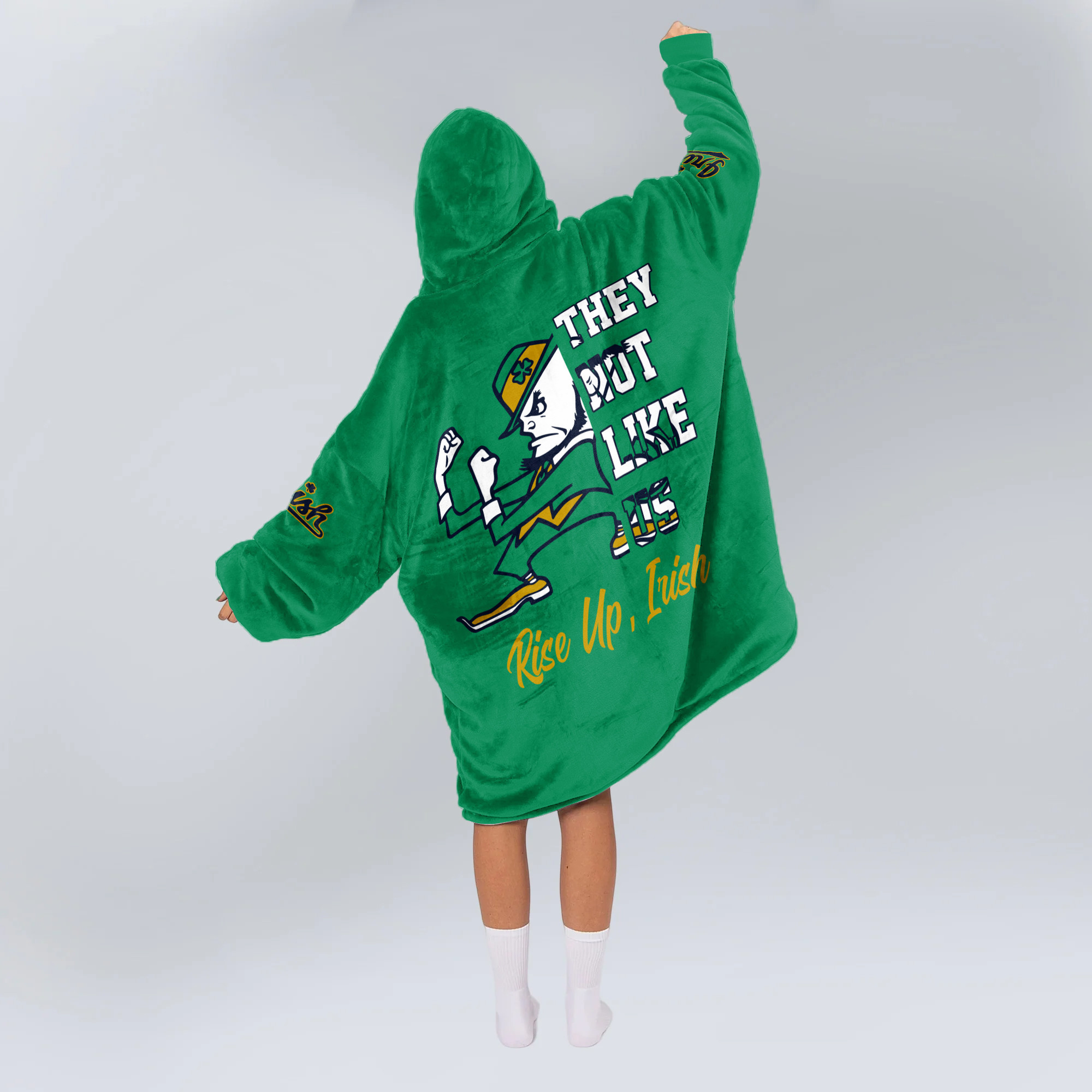 Adult Notre Dame Football Unisex Blanket Hoodie
