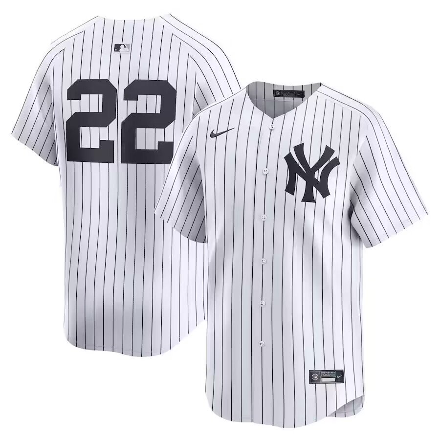 Men's New York Yankees #22 Juan Soto  White Home Limited Jersey