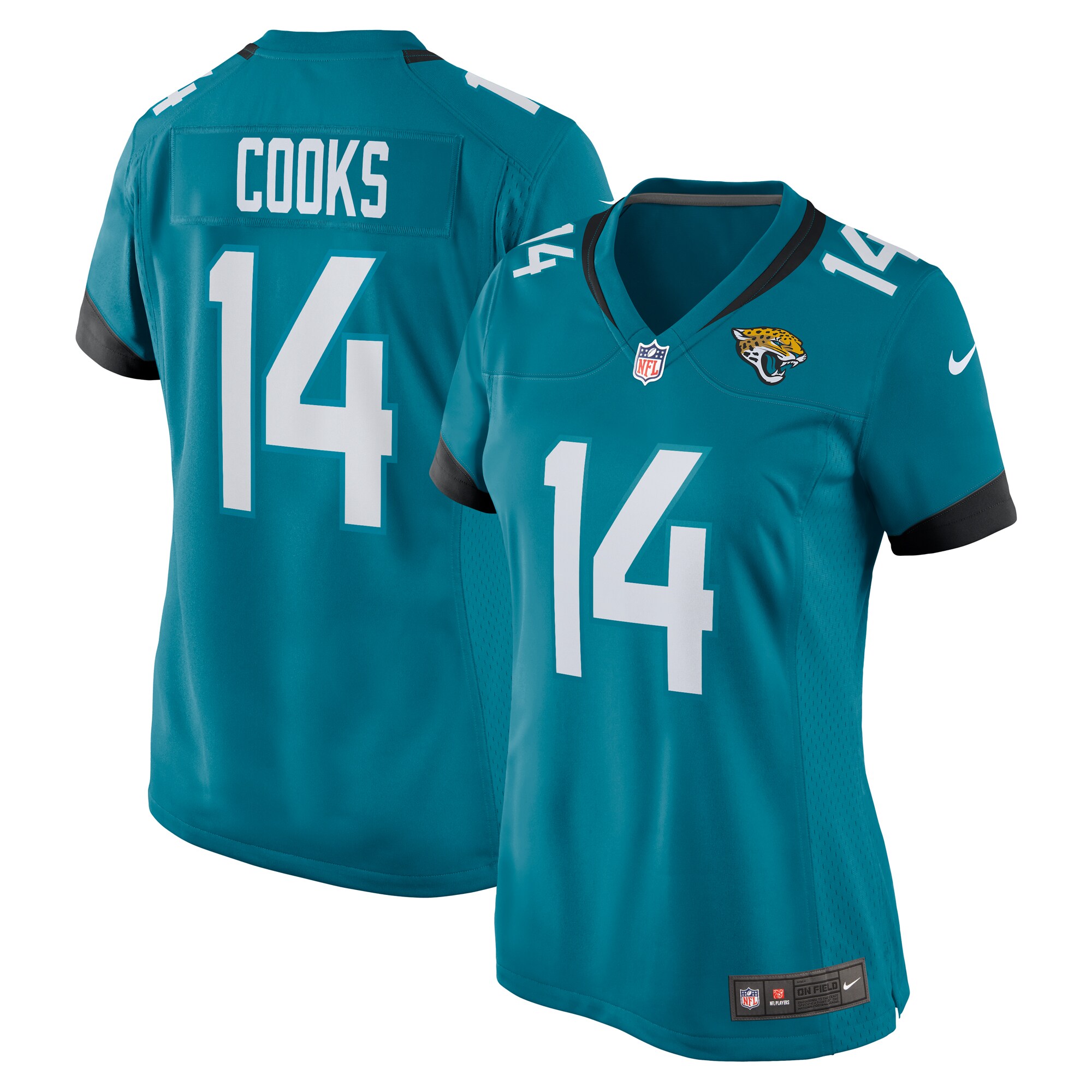 Elijah Cooks Jacksonville Jaguars Women's Team Game Jersey -  Teal