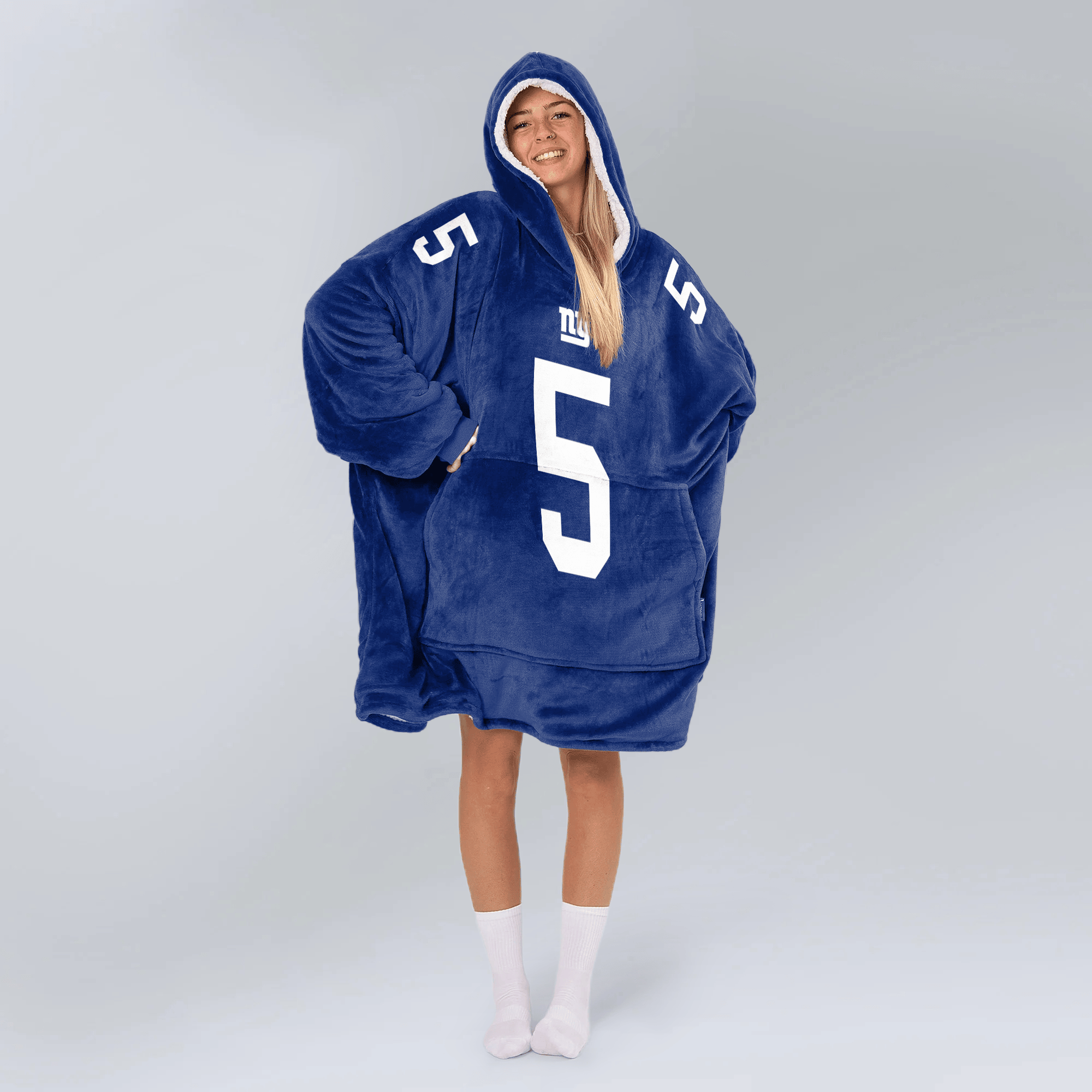 Adult K.T 5 New York G Football Unisex Blanket Hoodie