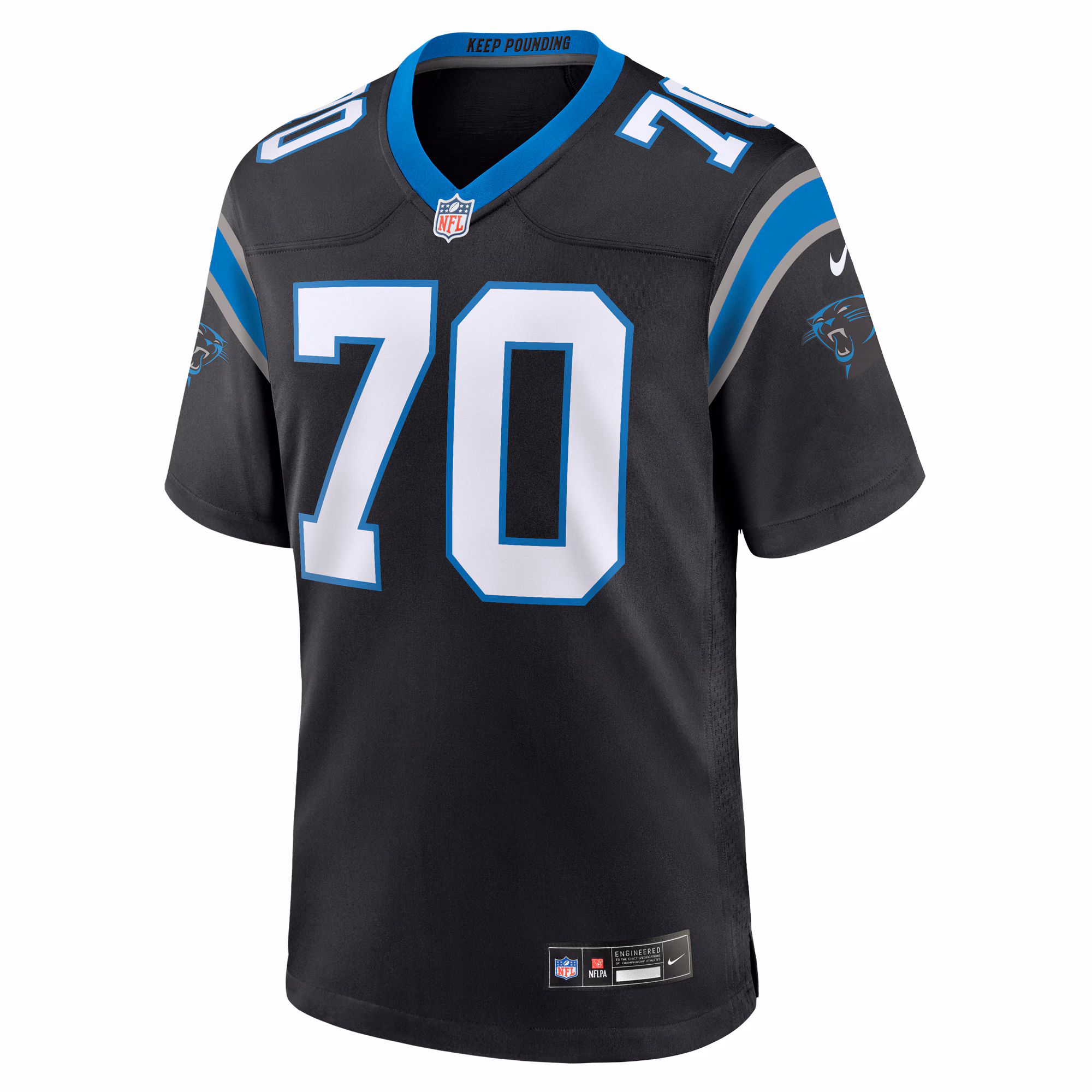 Brady Christensen Carolina Panthers Team Game Jersey - Black