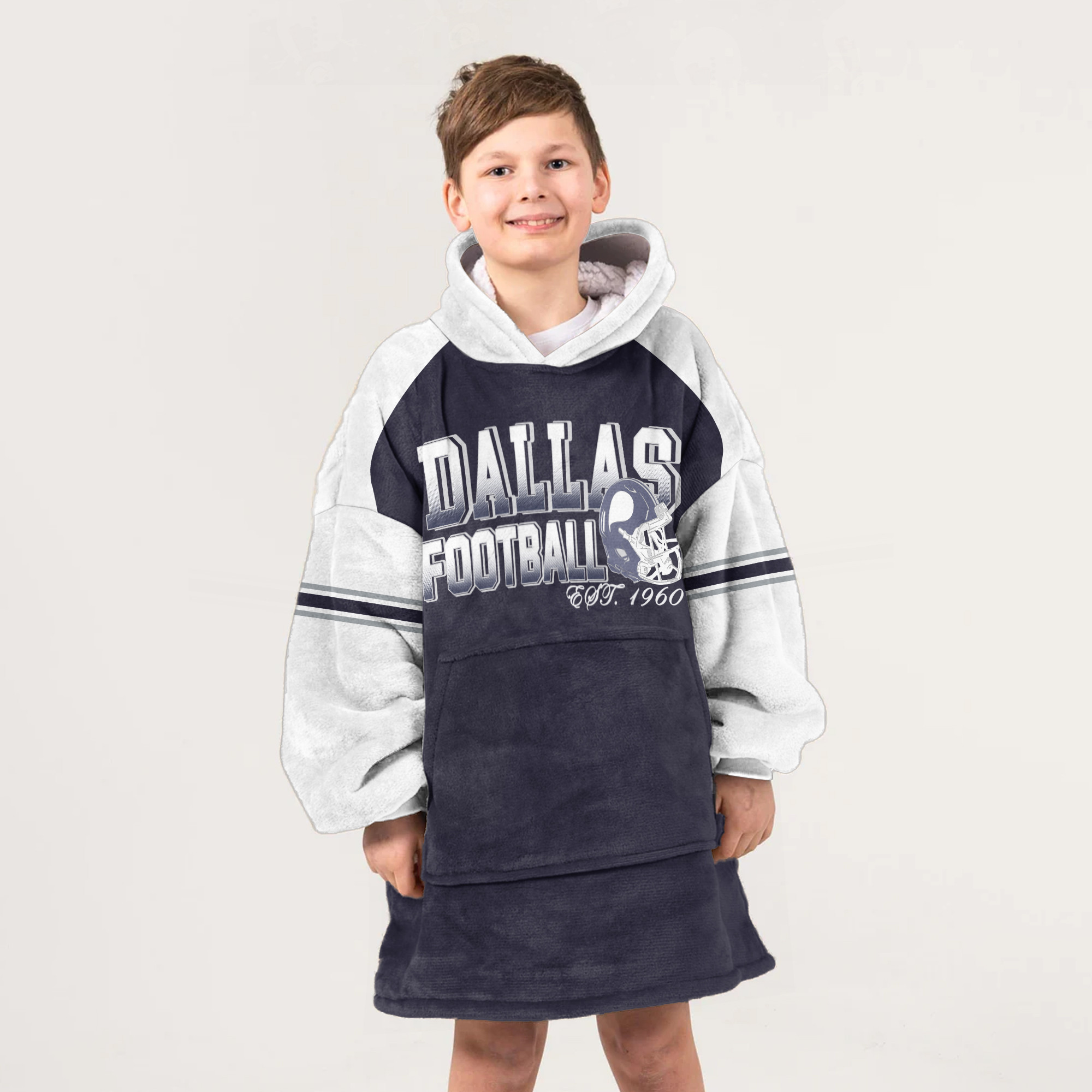 Adult Dallas Football Unisex Blanket Hoodie