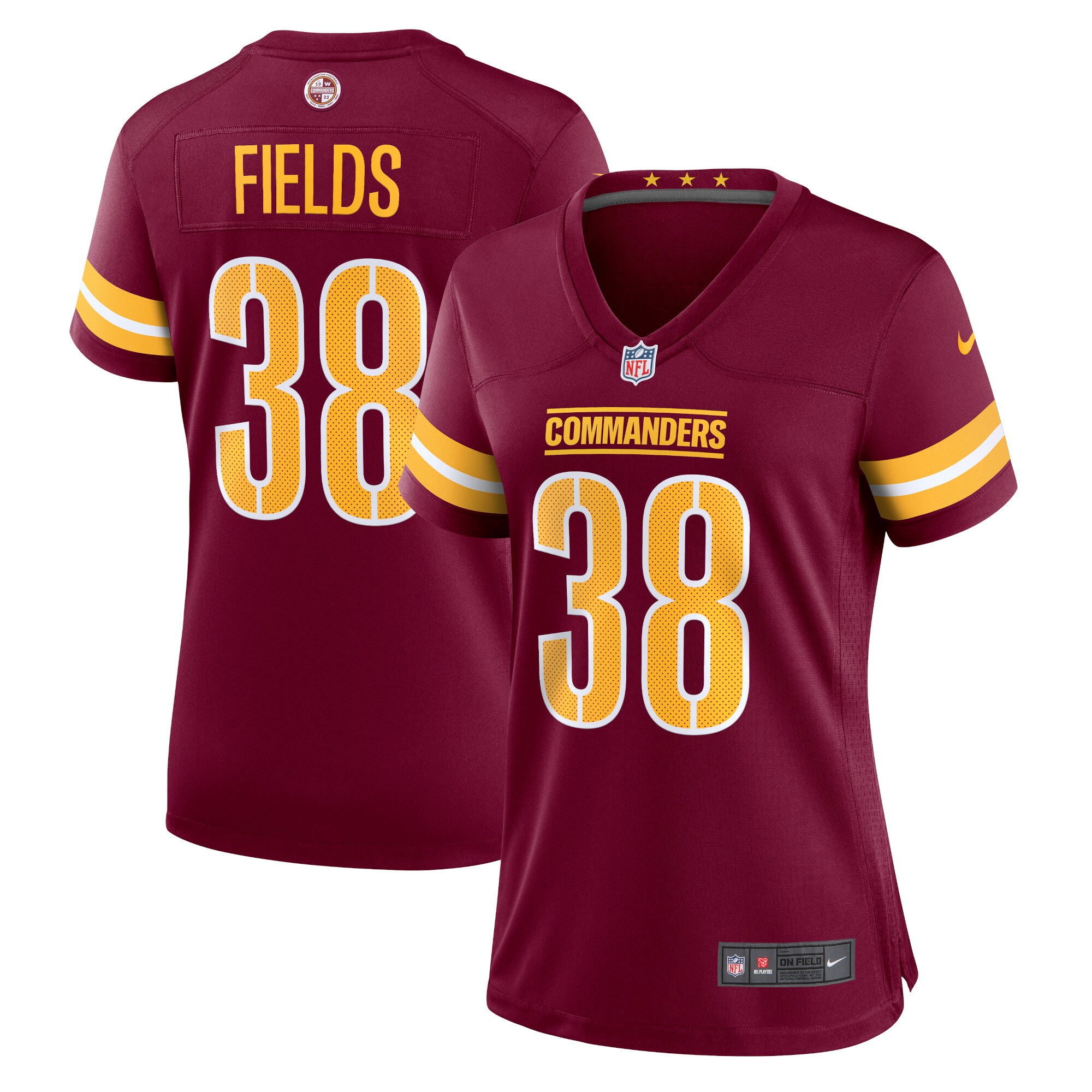 DaMarcus Fields Washington Commanders  Women's Home Game Player Jersey - Burgundy