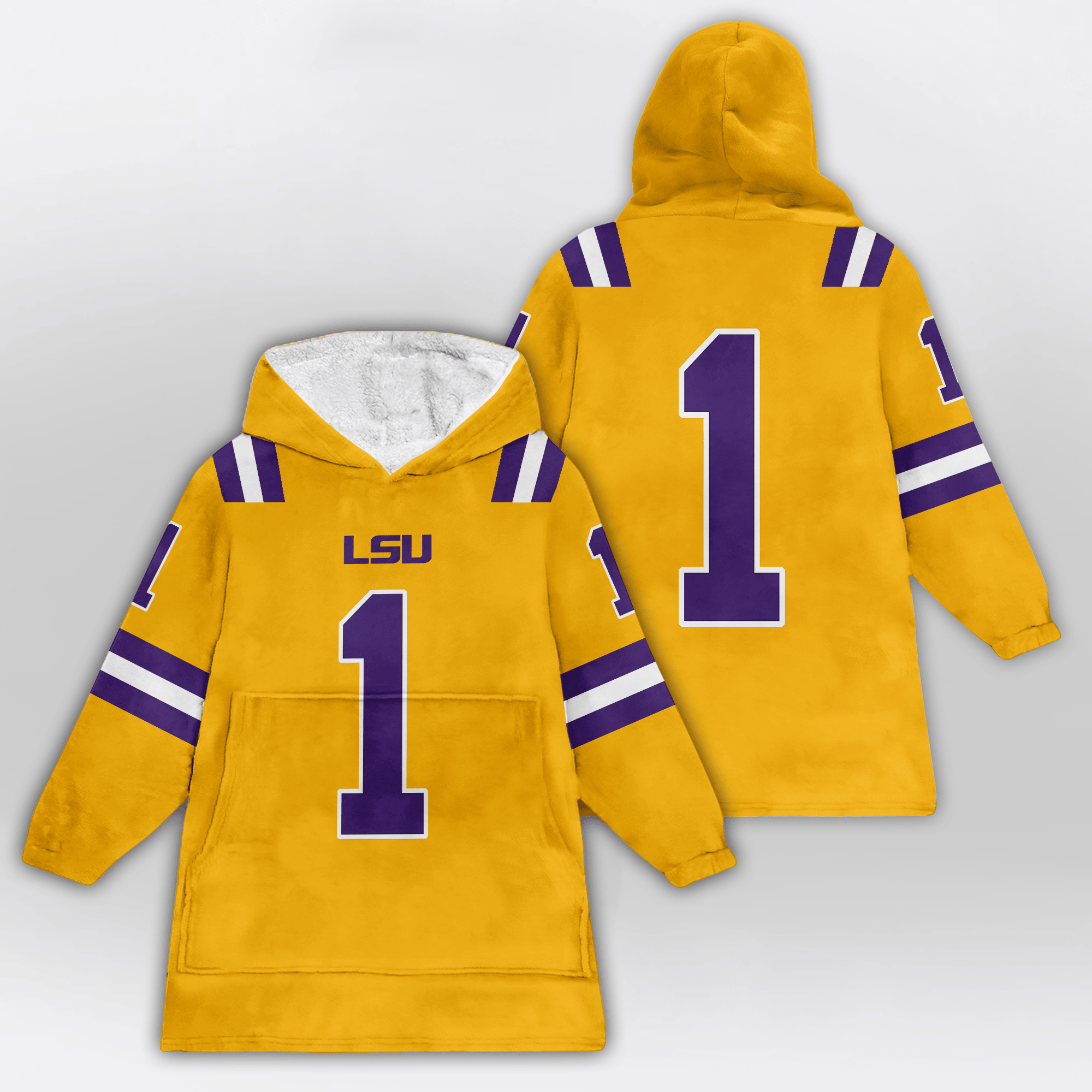 Kid #1 LSU Football Unisex Blanket Hoodie