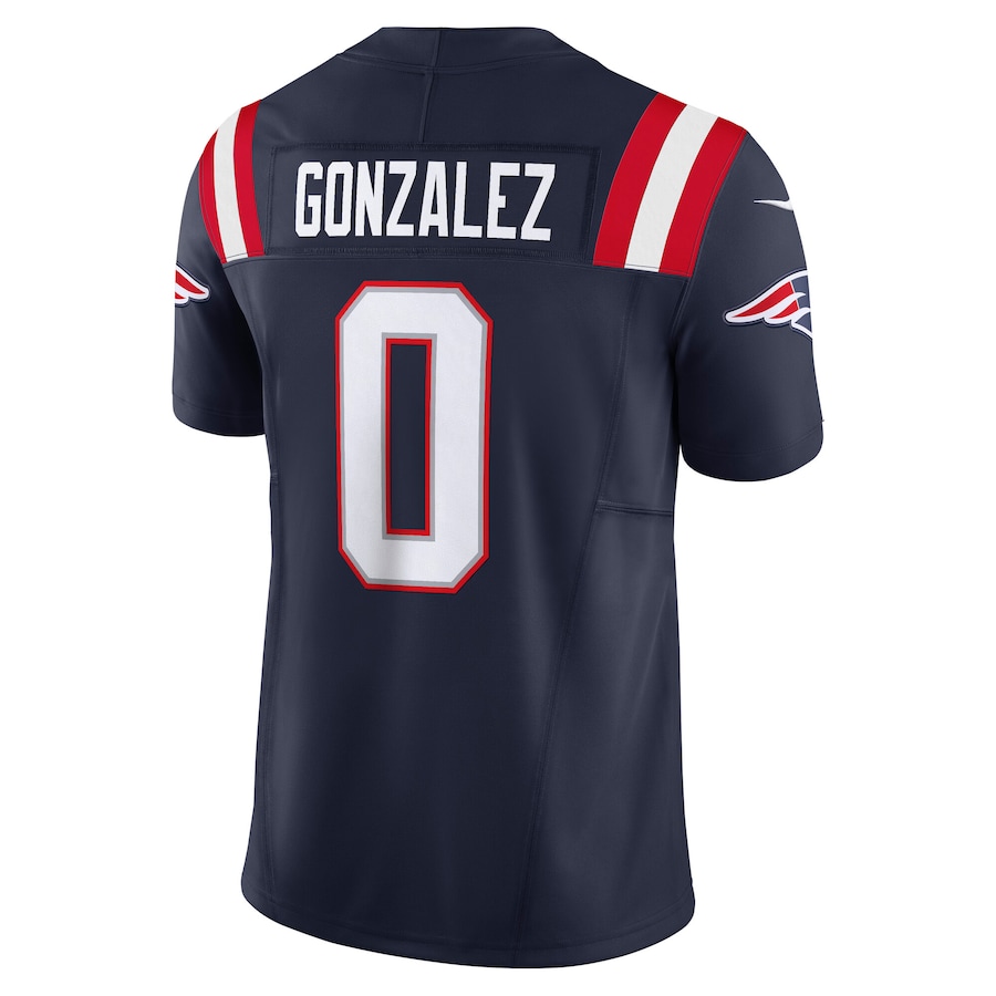 Men's New England Patriots #0 Christian Gonzalez Navy Vapor F.U.S.E. Limited Jersey