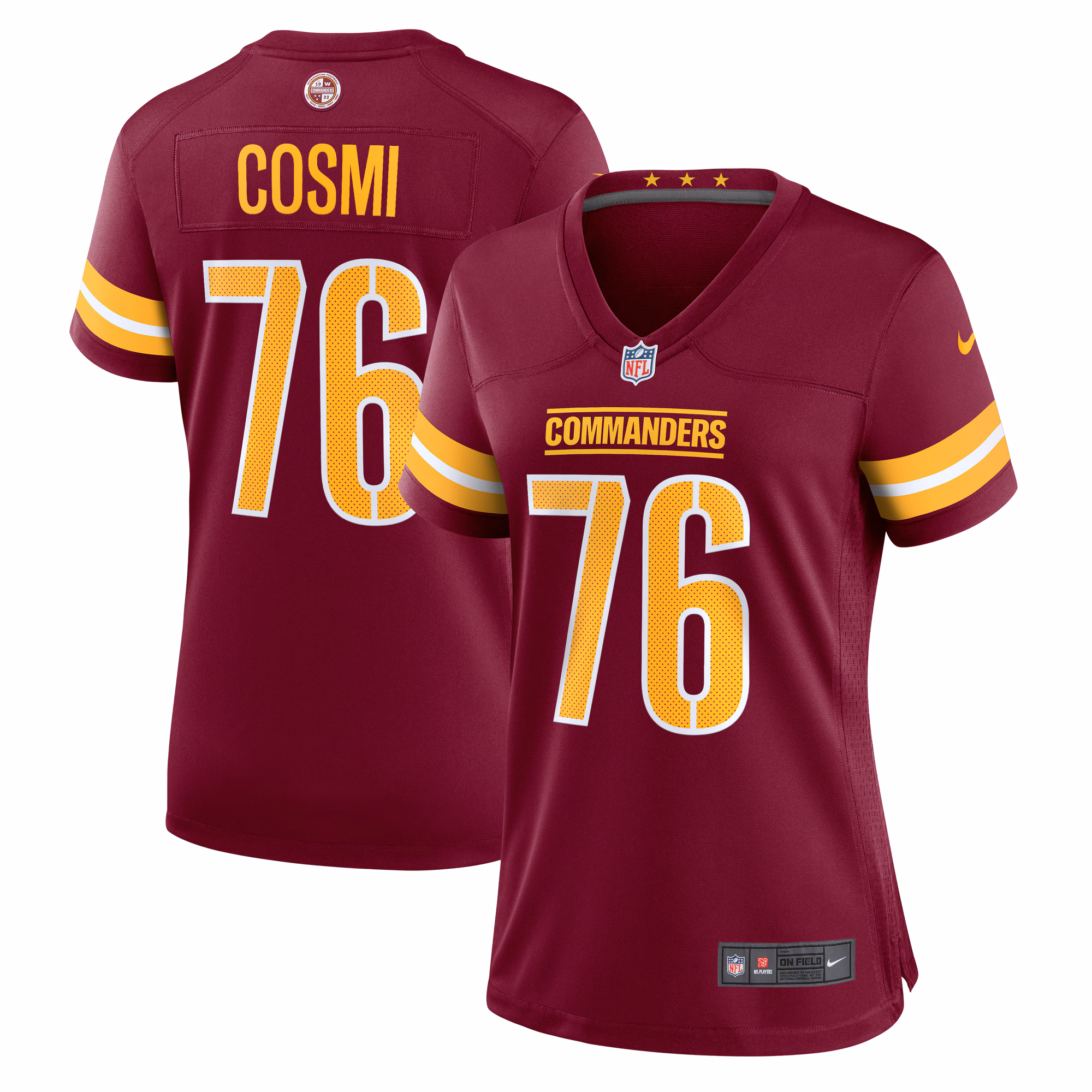 Sam Cosmi Washington Commanders Women's  Game Jersey -  Burgundy