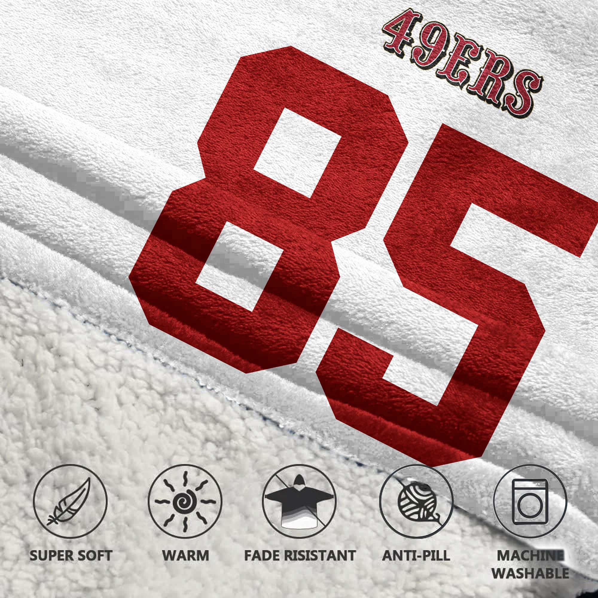 Kid G.K. 85 San Francisco 49ers Football Unisex Blanket Hoodie