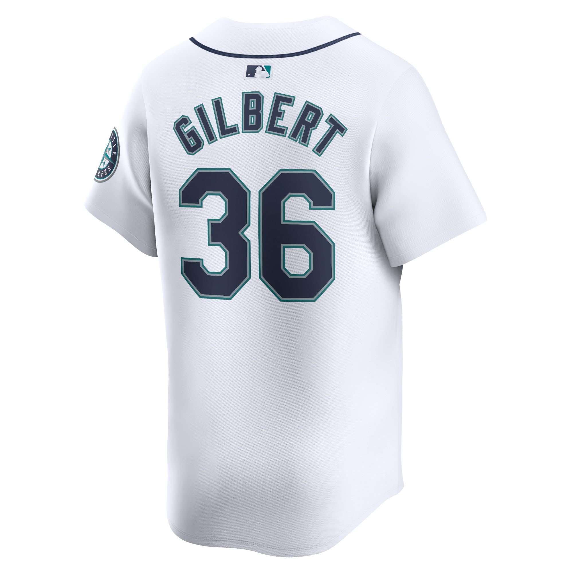 Men's Seattle Mariners Logan Gilbert  White Home Limited Player Jersey