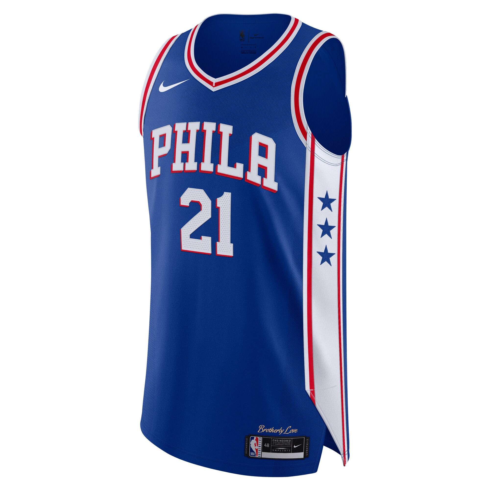 Joel Embiid Philadelphia 76ers  2020/21 Authentic Player Jersey Royal - Icon Edition