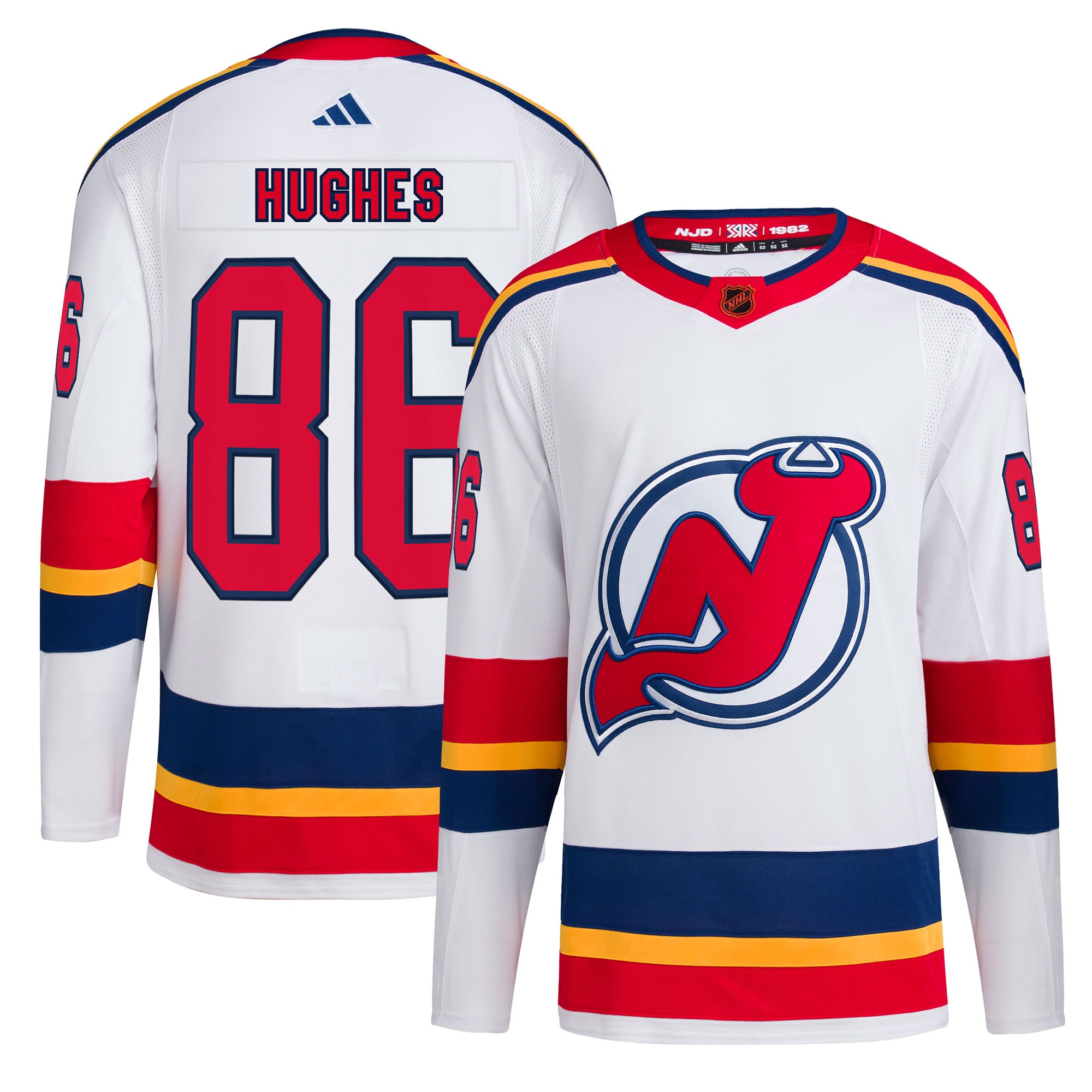 Jack Hughes New Jersey Devils  Reverse Retro 2.0 Authentic Player Jersey - White