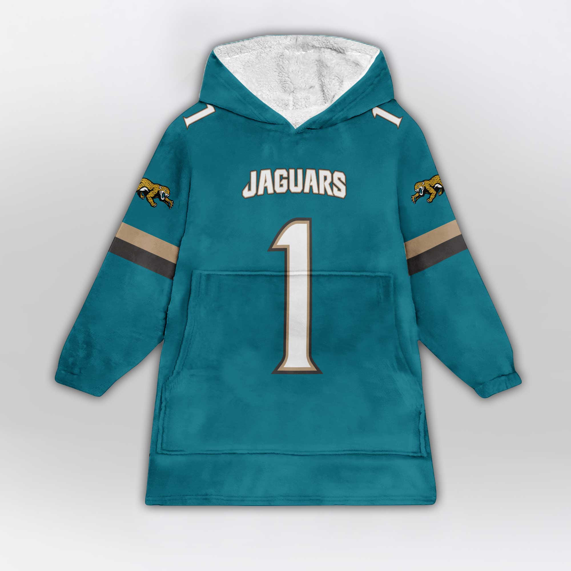 Kid 1 Jacksonville Football Unisex Blanket Hoodie