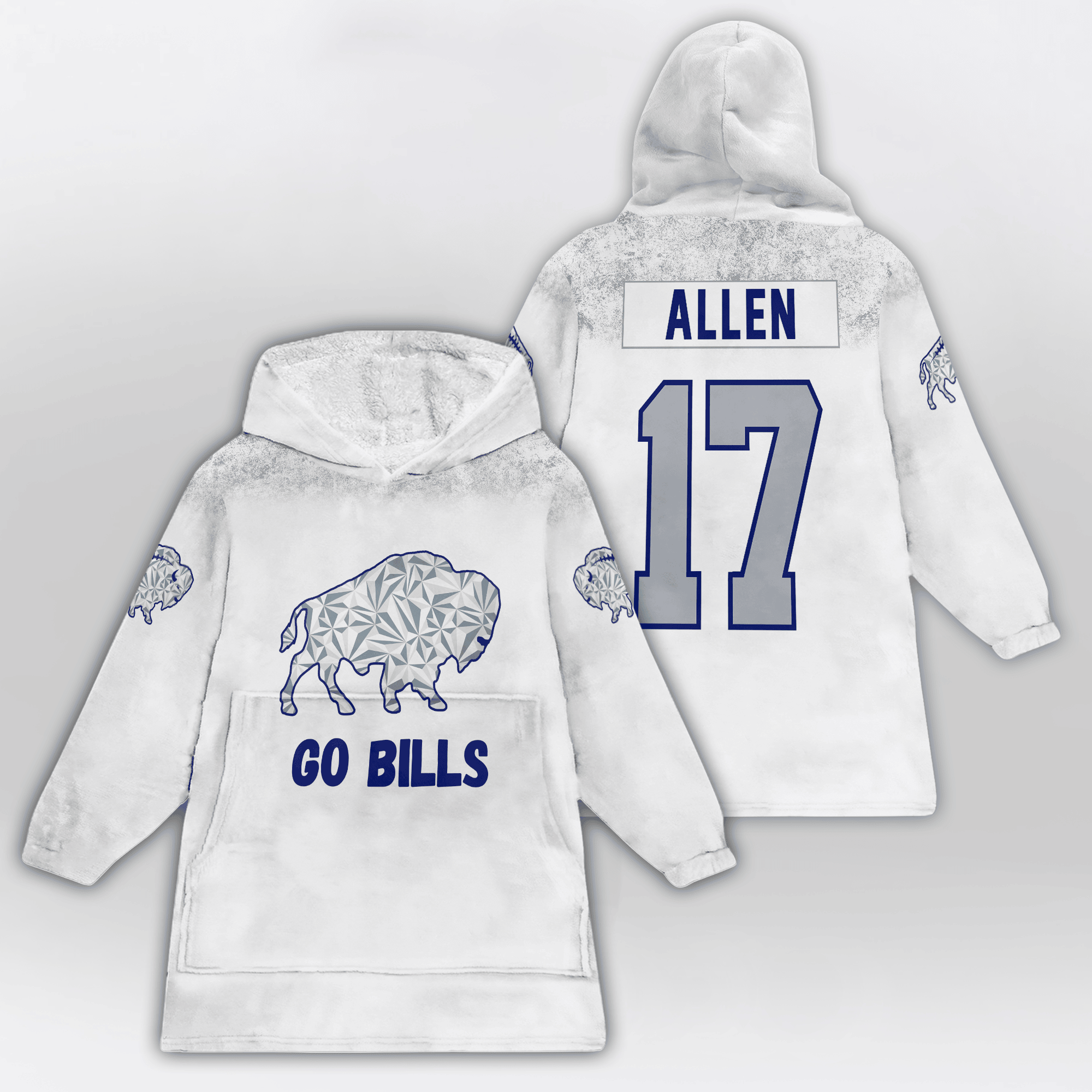 Adult J.A 17 Buffalo Football Unisex Blanket Hoodie