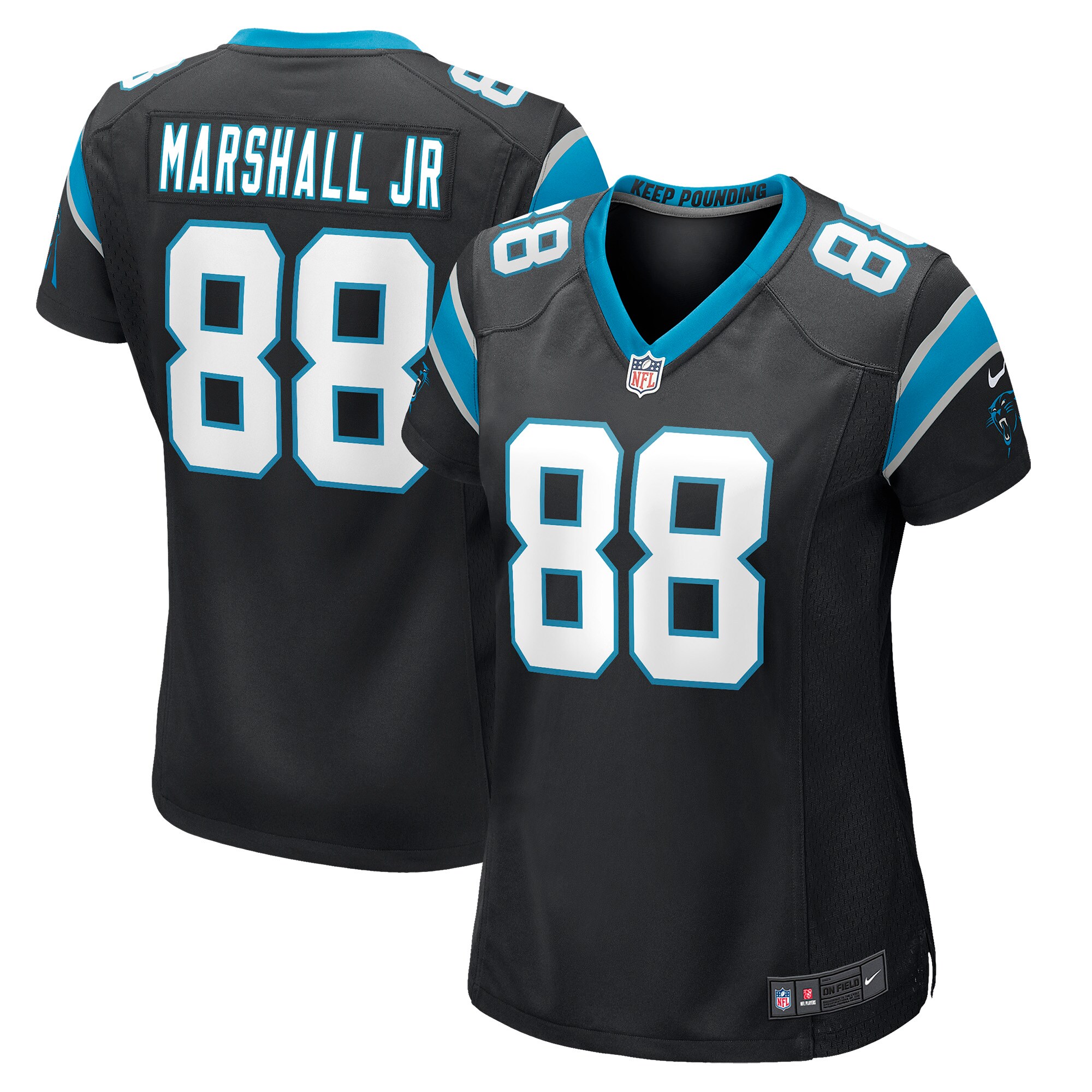 Terrace Marshall Jr. Carolina Panthers  Women's Game Jersey - Black