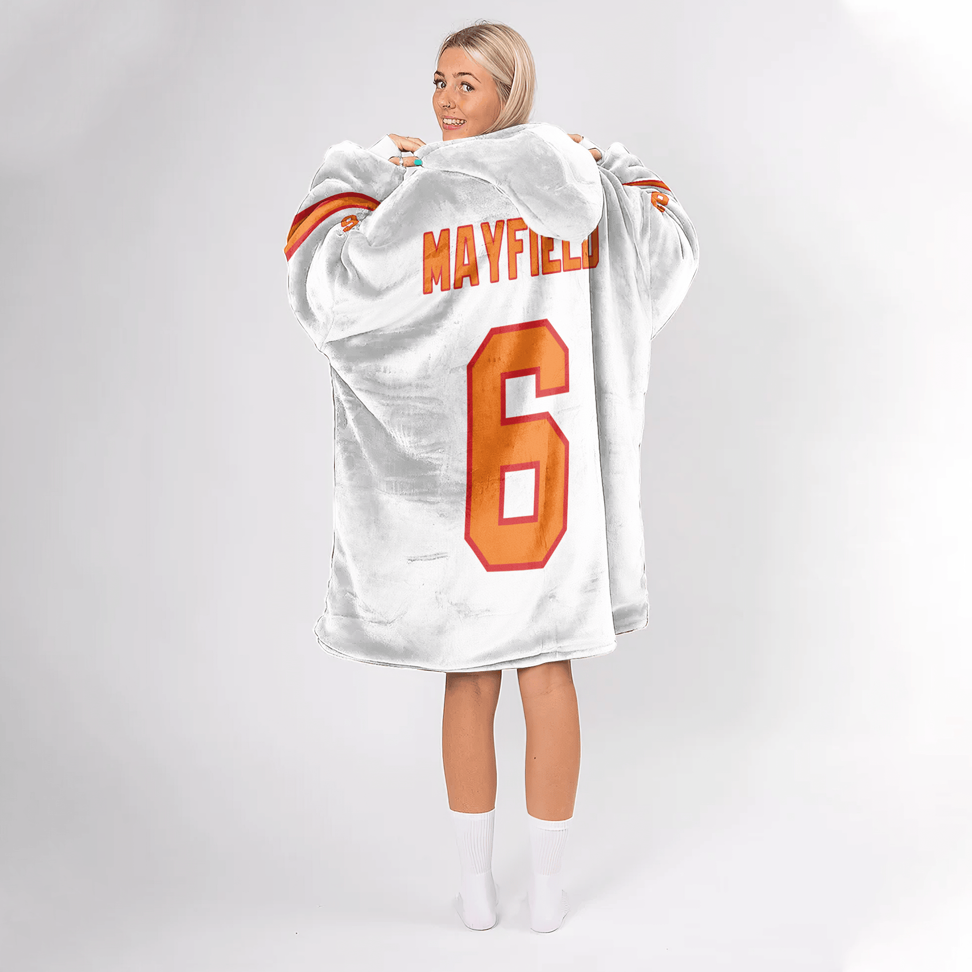 Adult B.M 6 Tampa Bay Football Unisex Blanket Hoodie