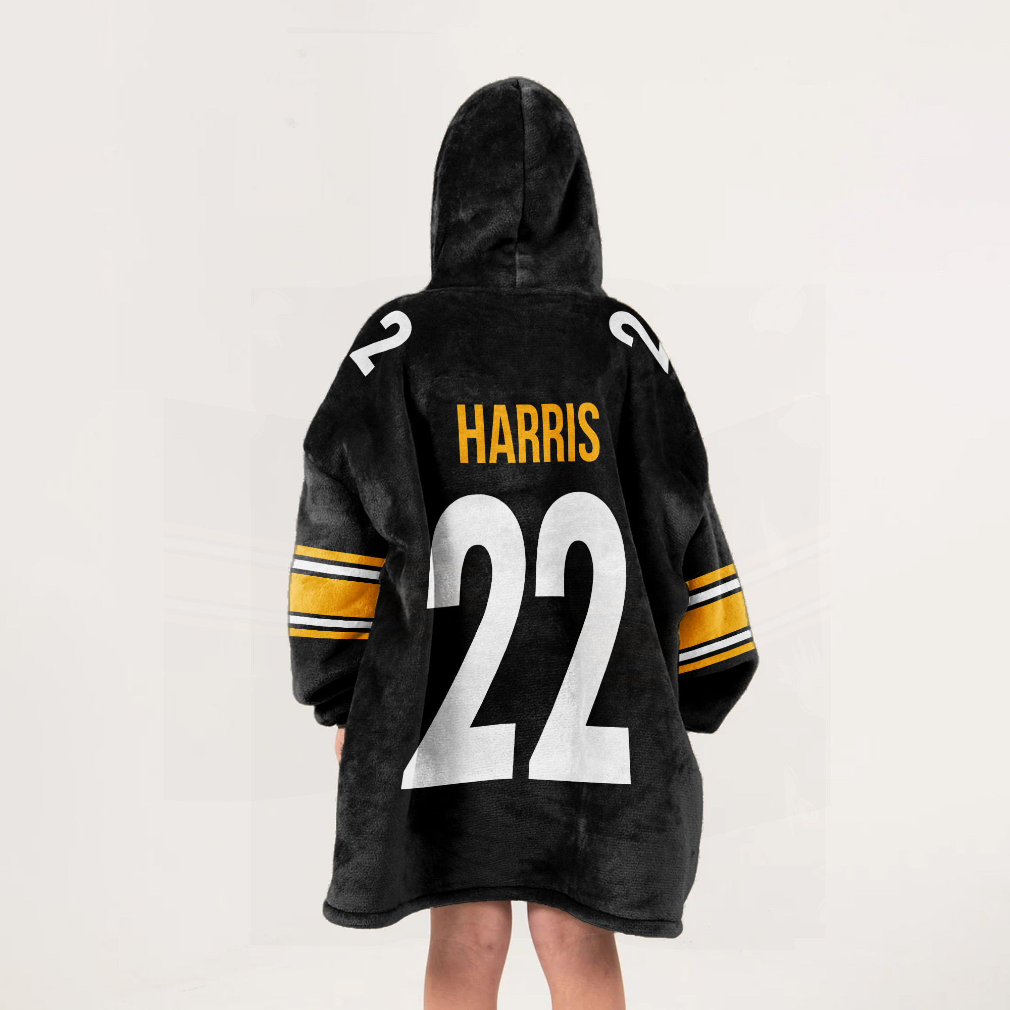Adult N.H 22 Pittsburgh Football Unisex Blanket Hoodie
