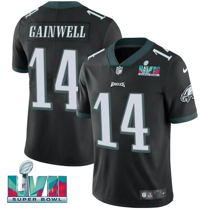 Men's Kenneth Gainwell #14 Players Limited Jersey Super Bowl LVII Patch-Green & Black & White