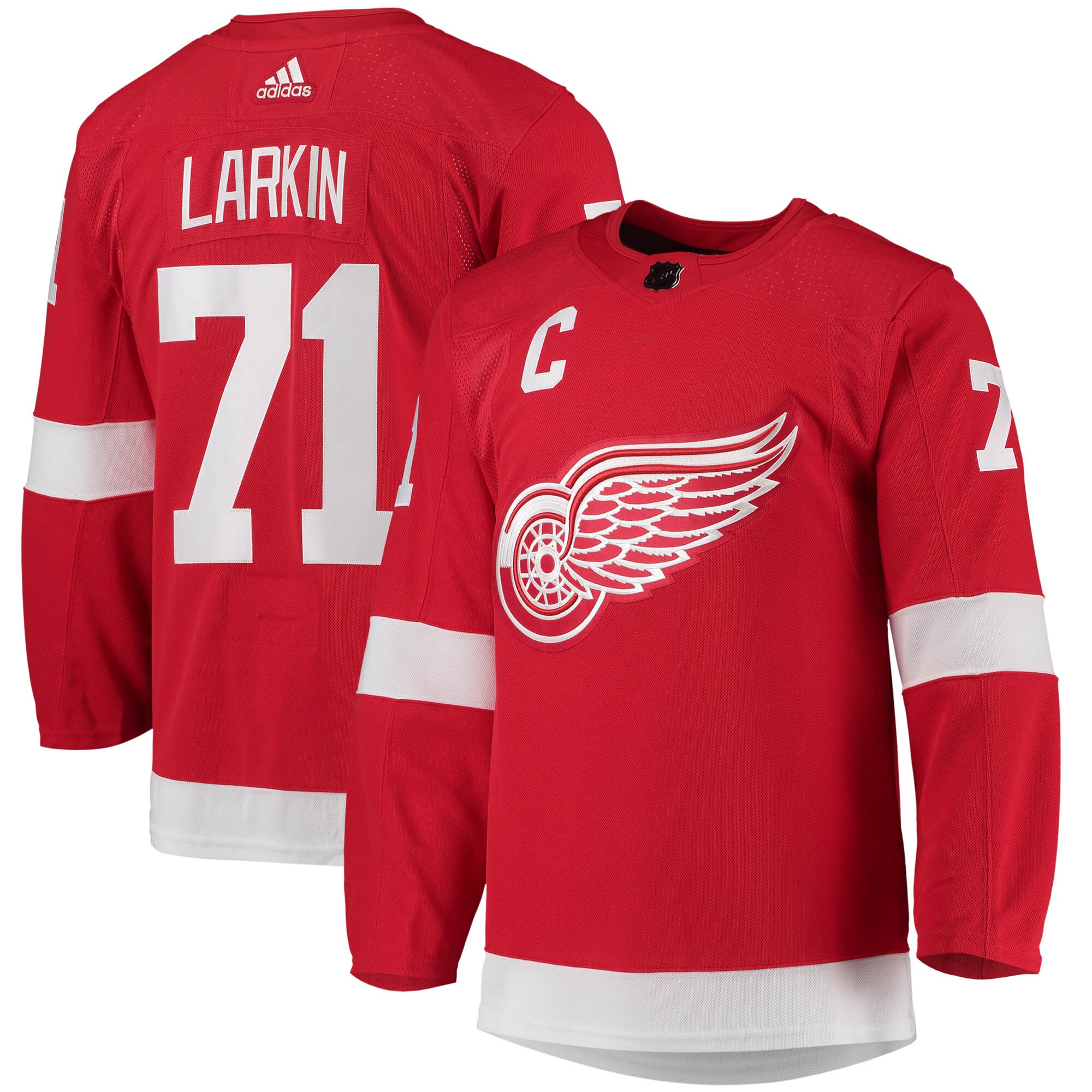 Dylan Larkin Detroit Red Wings  Home Captain Patch Primegreen Authentic Pro Player Jersey - Red