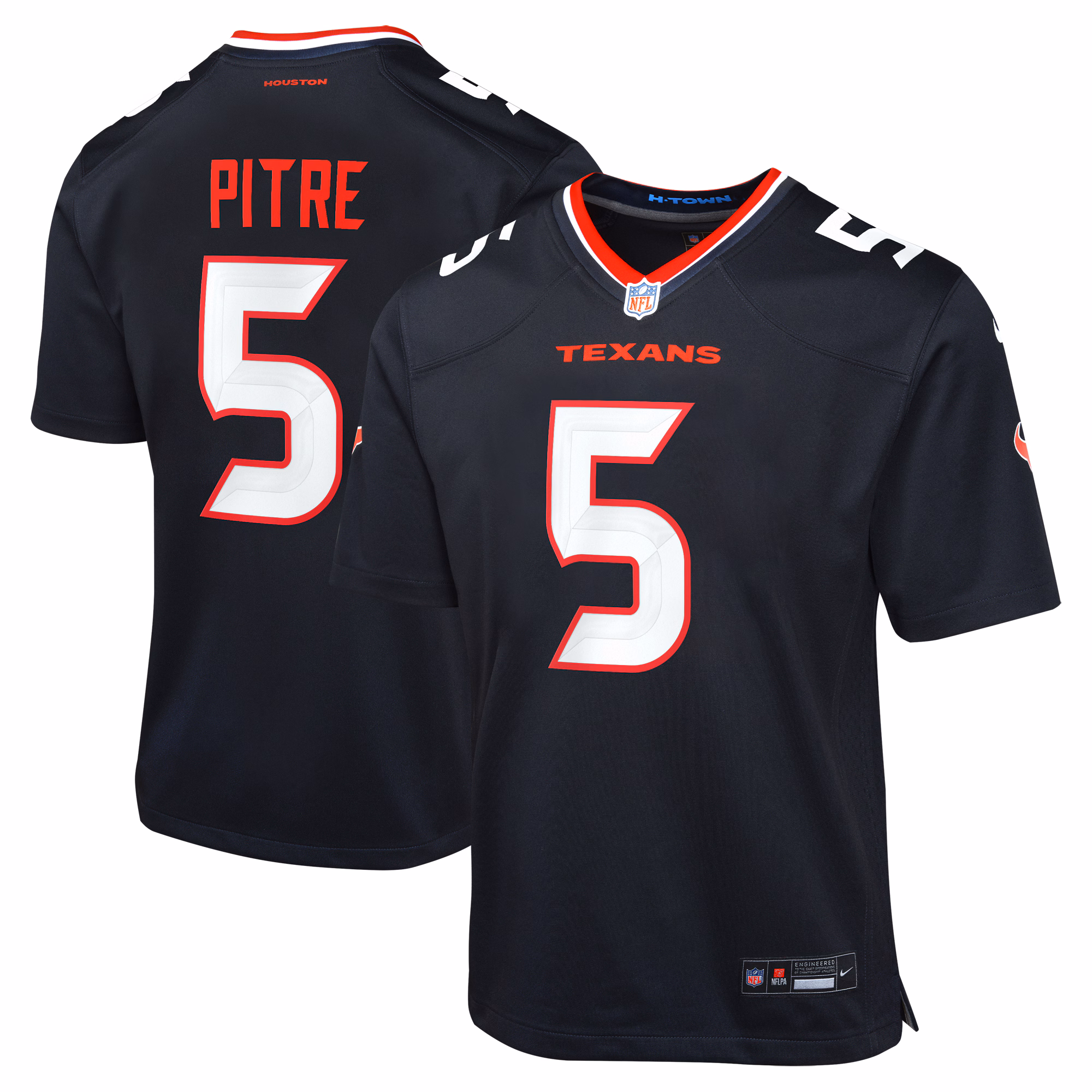 Jalen Pitre Houston Texans Youth Game Jersey - Navy
