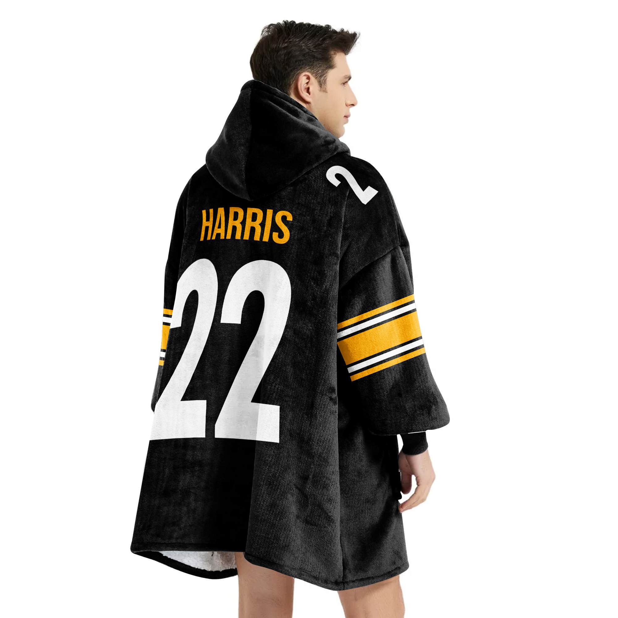 Adult N.H 22 Pittsburgh Football Unisex Blanket Hoodie