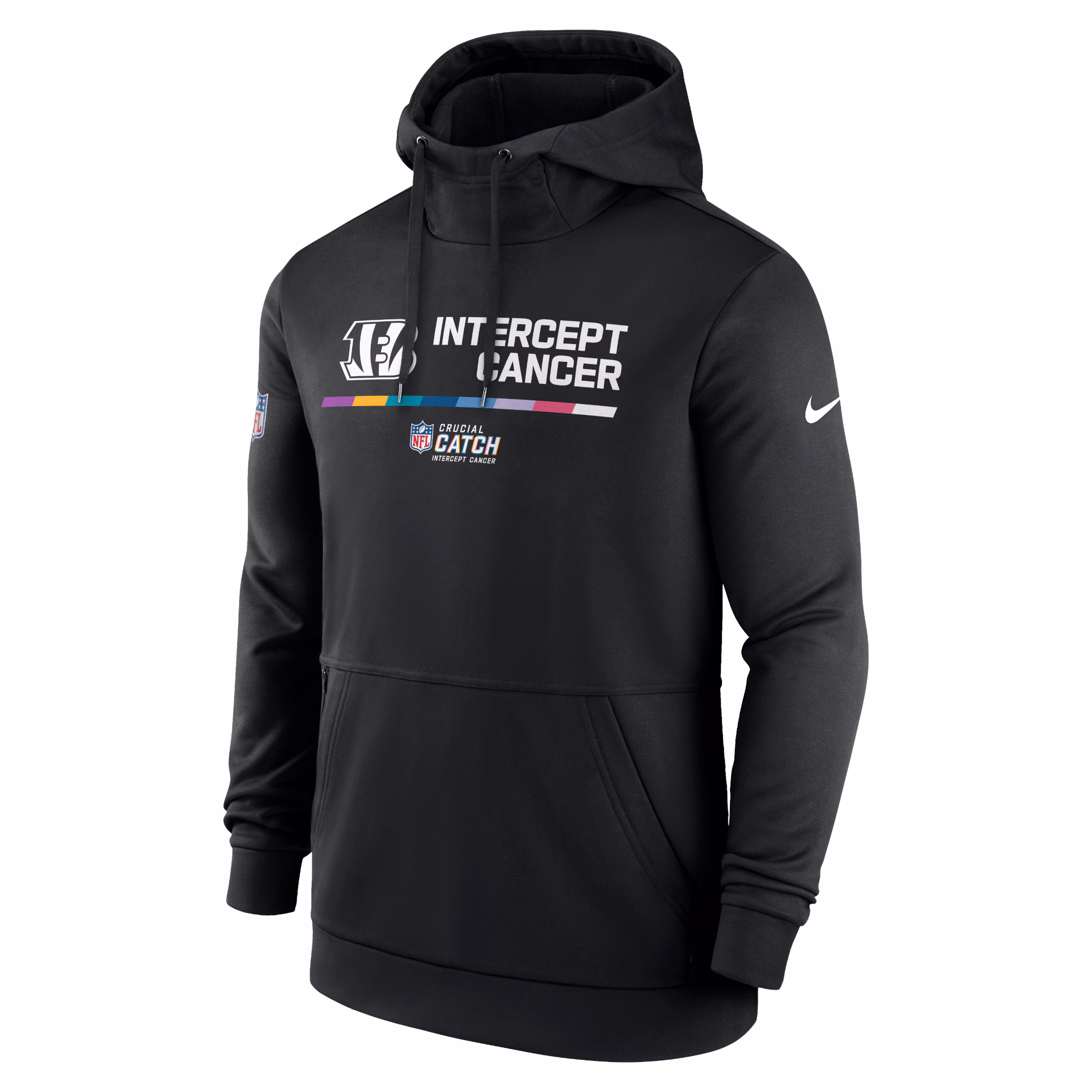 Men's Black Cincinnati Bengals 2022 NFL Crucial Catch - Therma Performance Pullover Hoodie