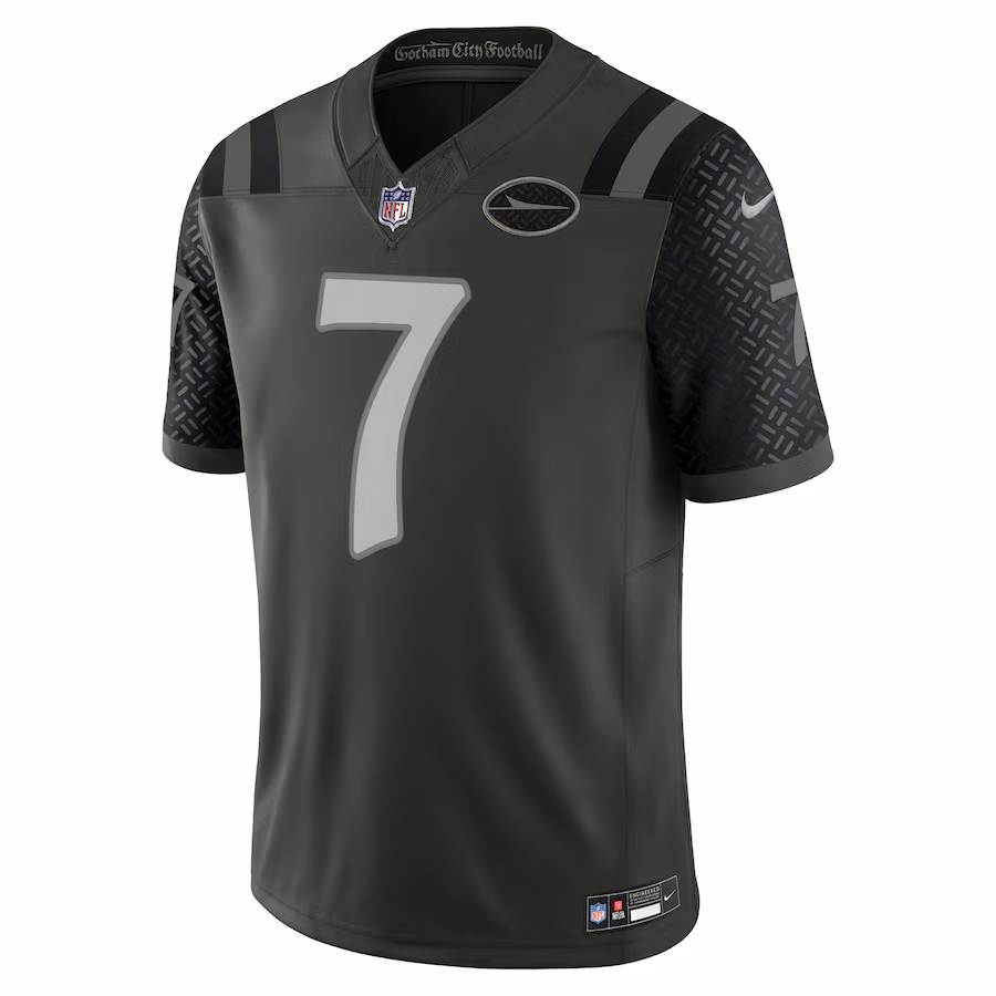 Justin Fields #7 New York Jets 2025 Rivalries Collection Limited Jersey - Gotham Green