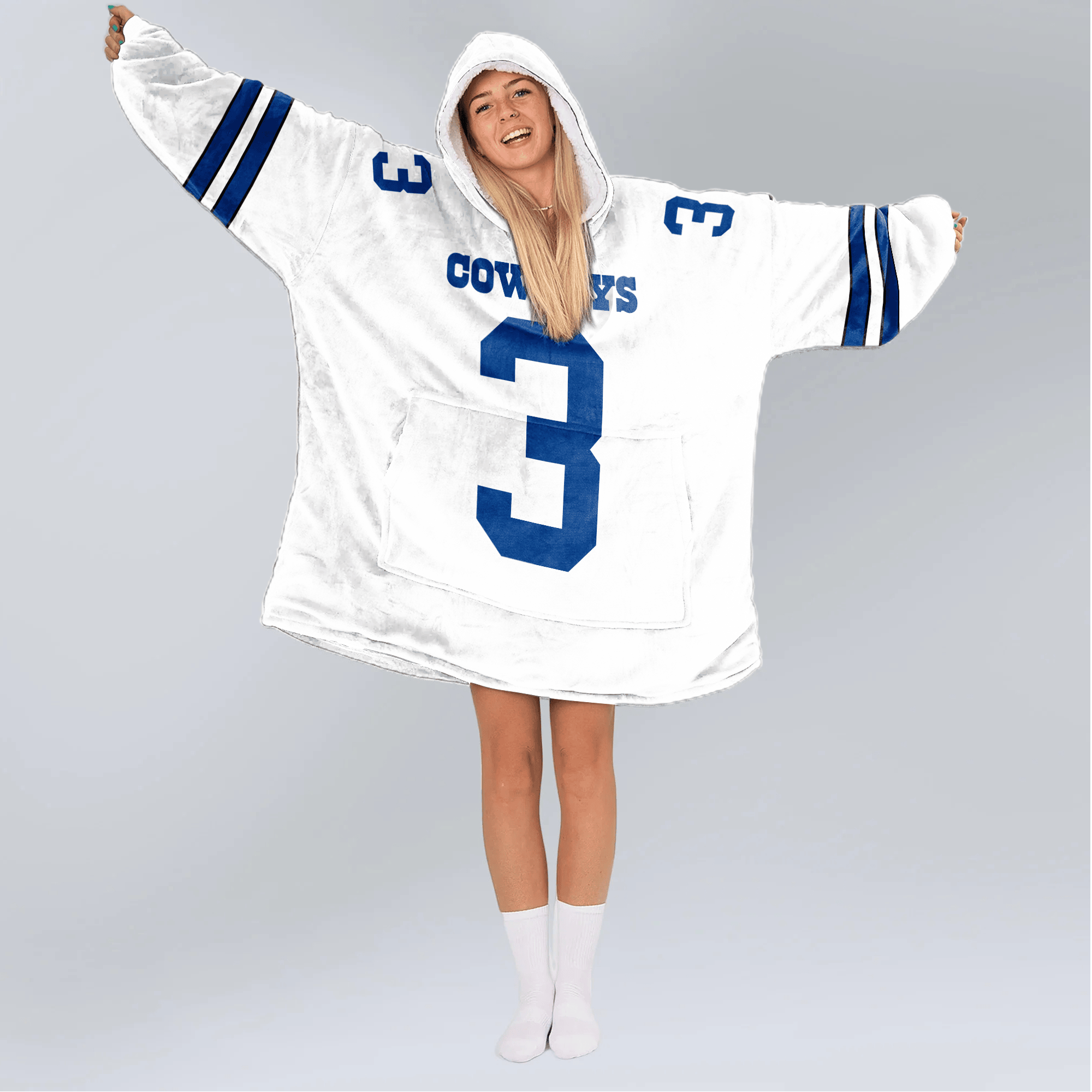 Adult G.P 3 Dalllas Football Unisex Blanket Hoodie