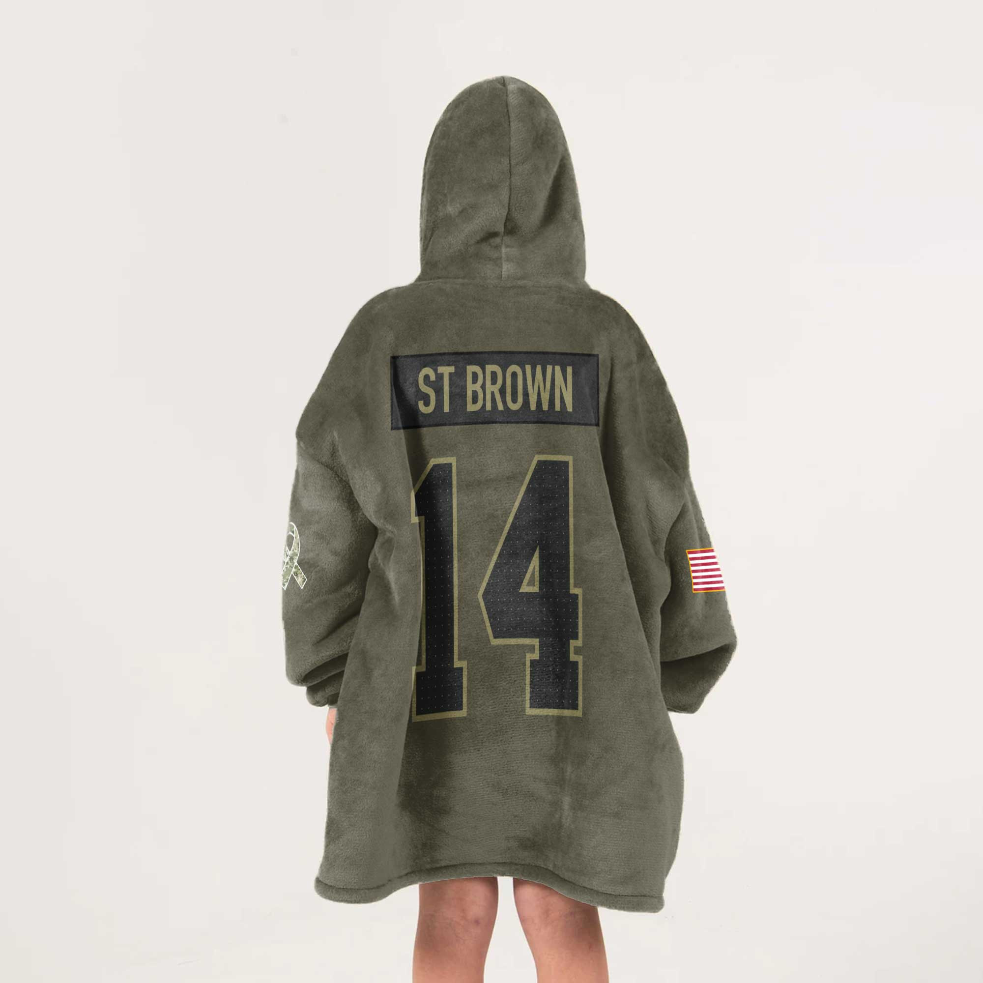 Army A.B 14 Detroit Football Unisex Blanket Hoodie