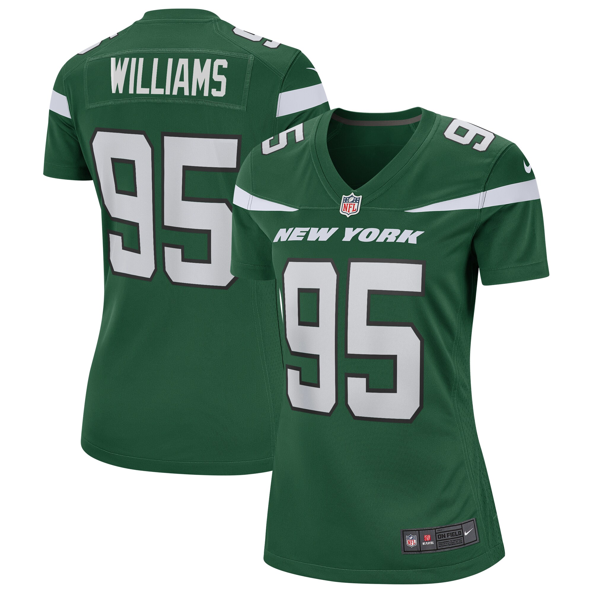 Quinnen Williams New York Jets  Women's Game Jersey - Gotham Green