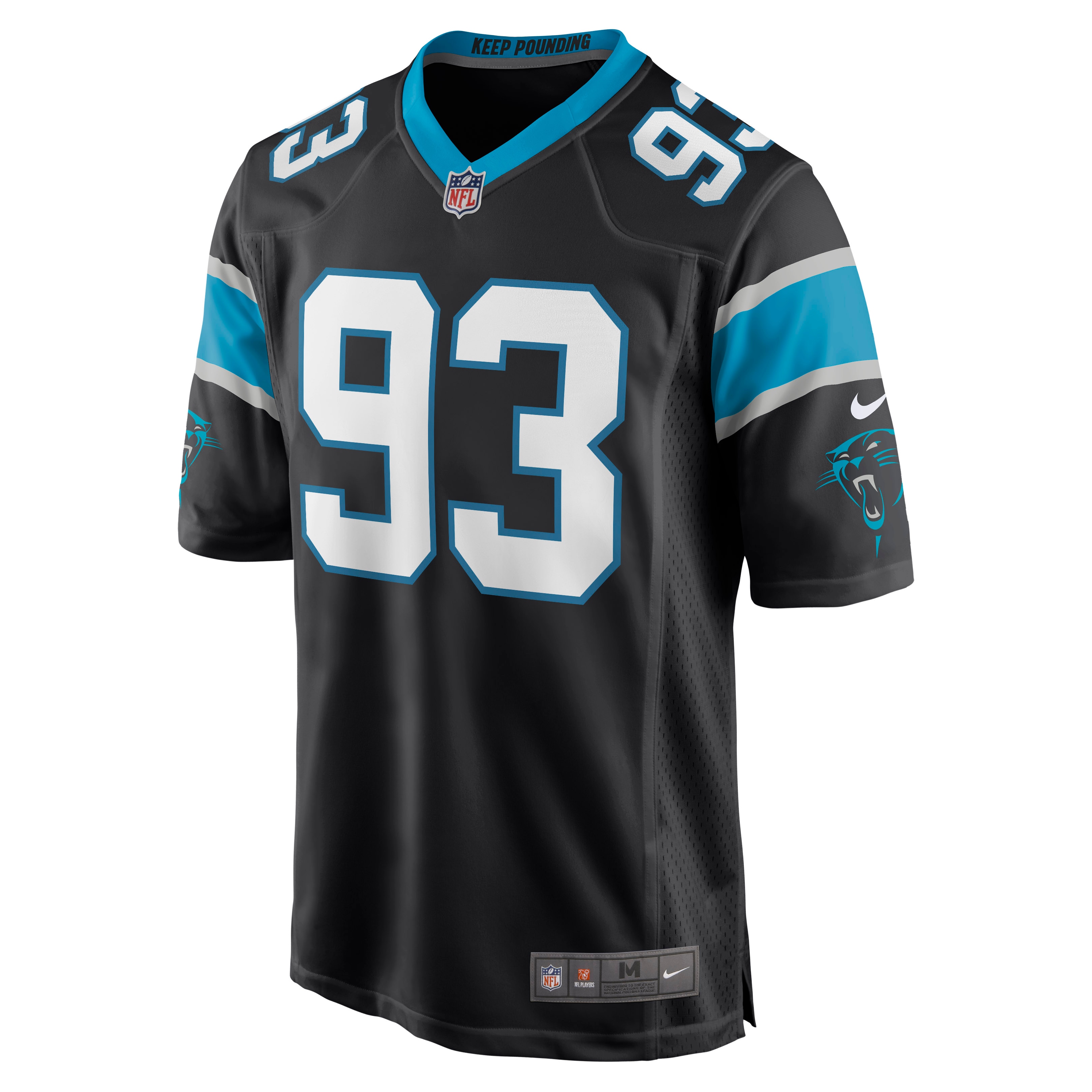 Bravvion Roy Carolina Panthers  Game Jersey - Black