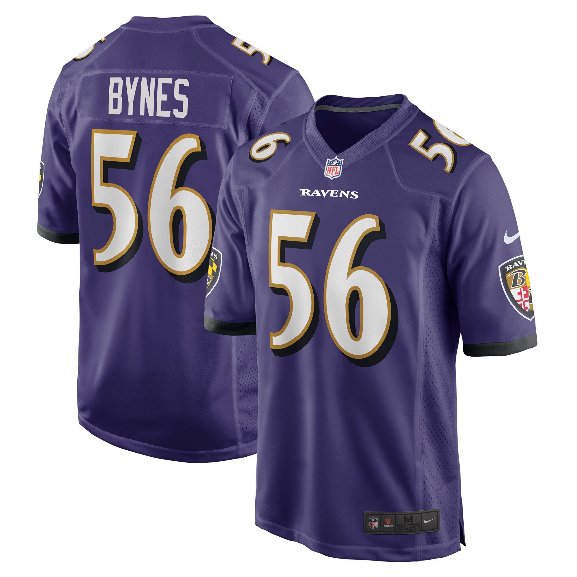 Josh Bynes Baltimore Ravens  Game Jersey - Purple