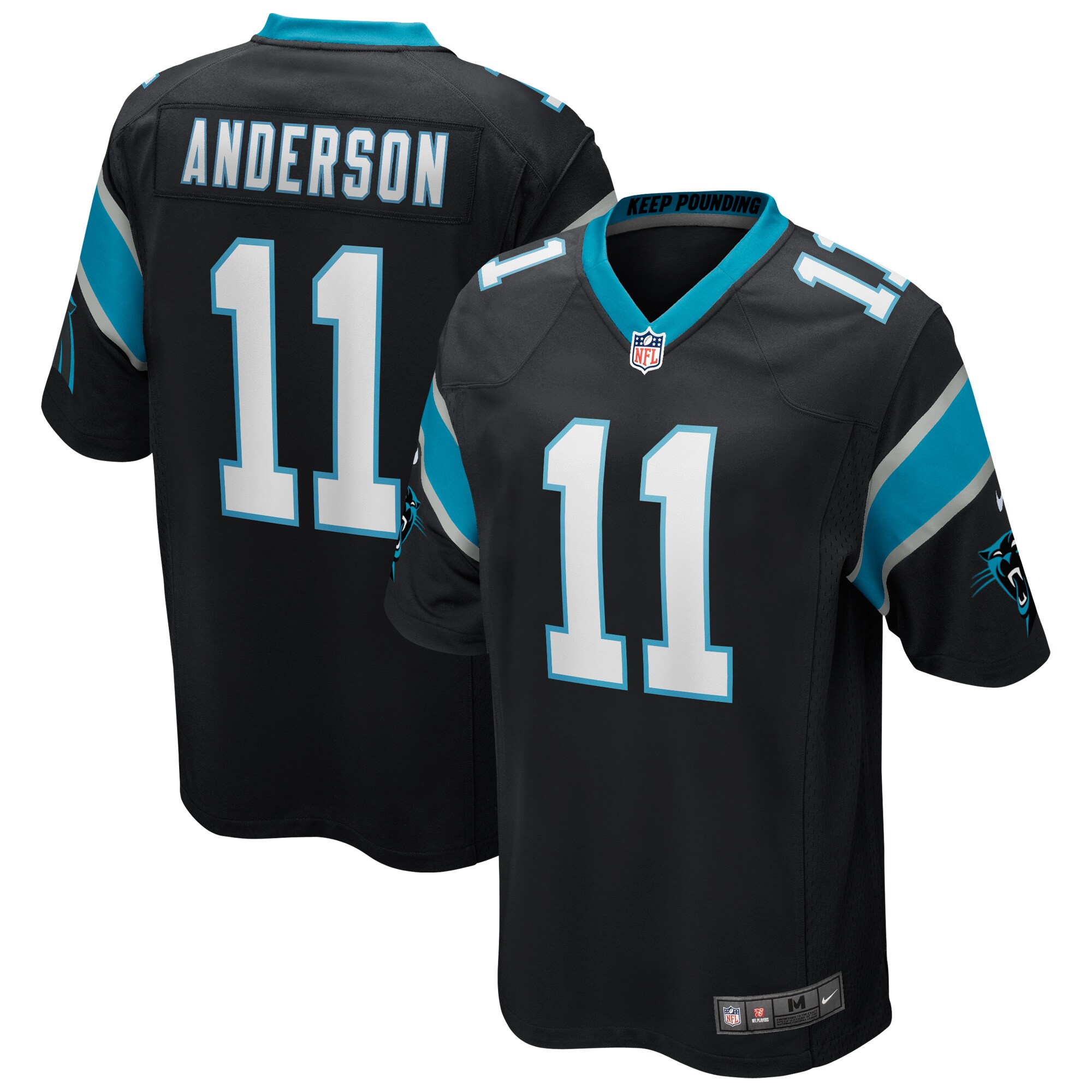 Robbie Anderson Carolina Panthers  Game Player Jersey - Black
