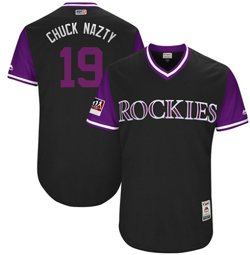 Colorado Rockies #19 Charlie Blackmon Black