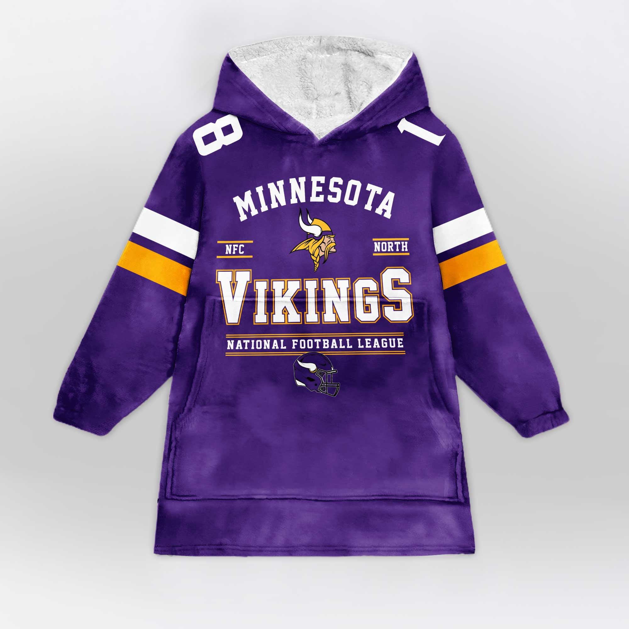 Adult JJ 18 Minnesota Football Unisex Blanket Hoodie