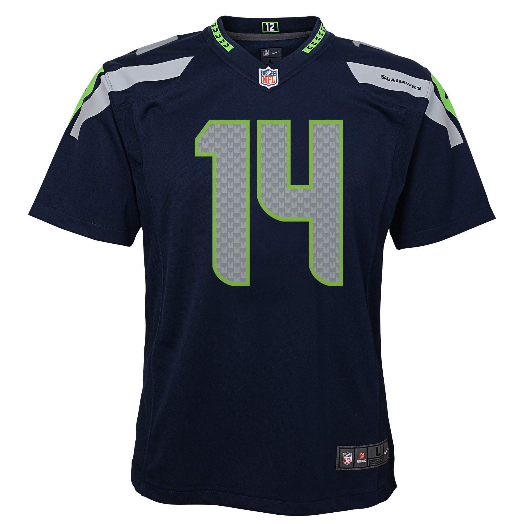 DK Metcalf Seattle Seahawks Youth Game Jersey - Neon Green