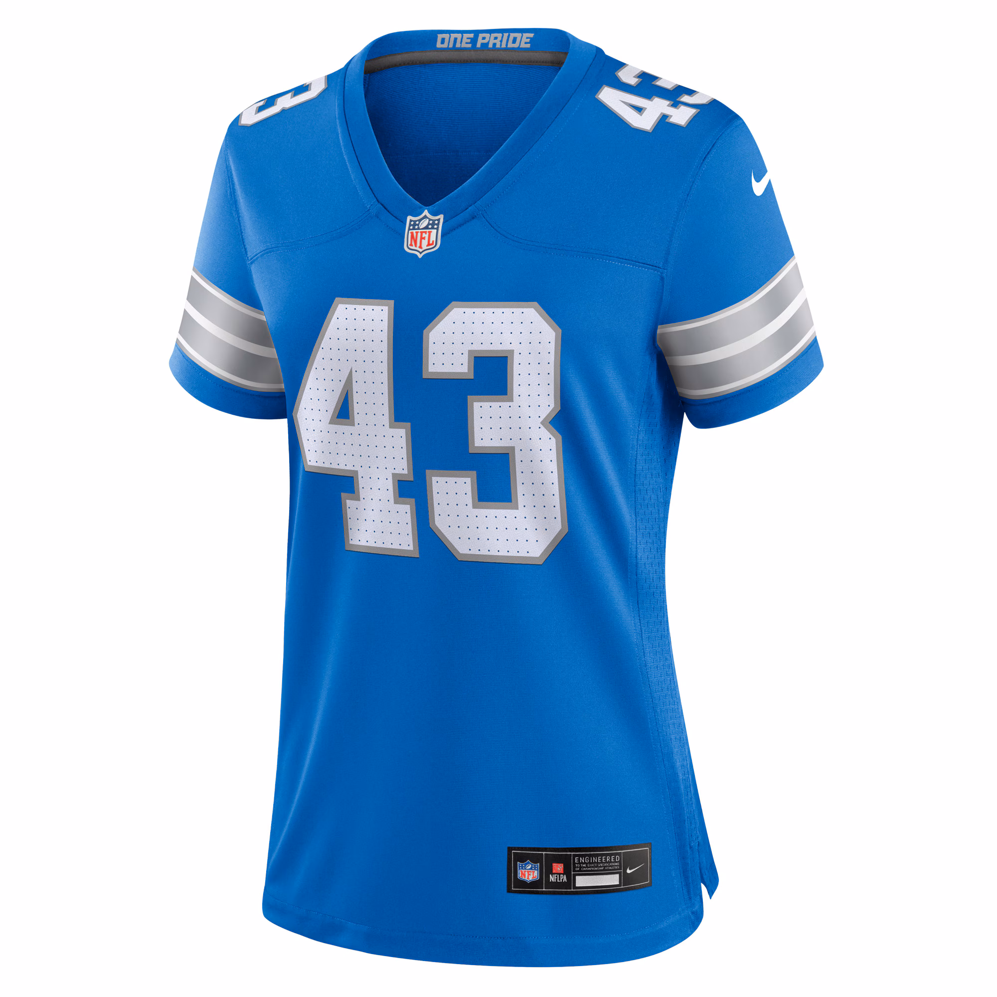 James Turner Detroit Lions Women's Game Jersey -  Blue