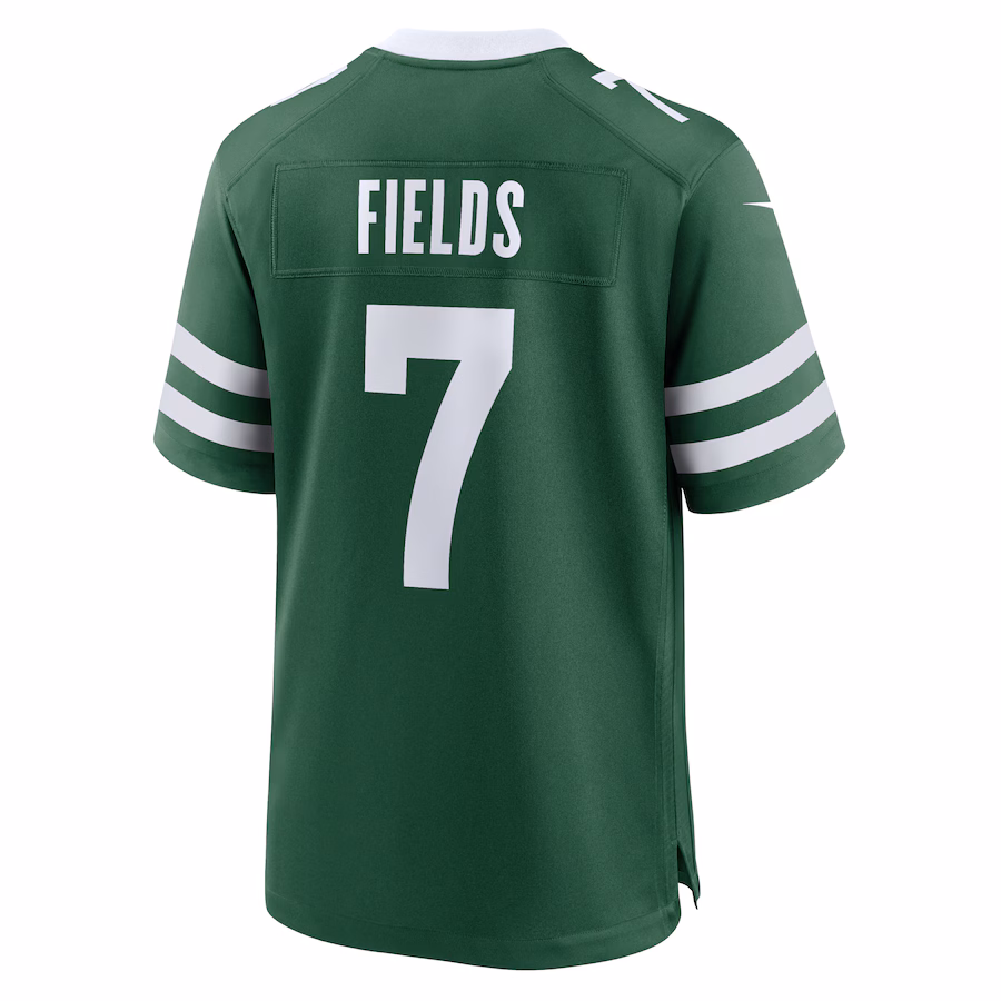 Men's New York Jets #7 Justin Fields Legacy Green Game Player Jersey
