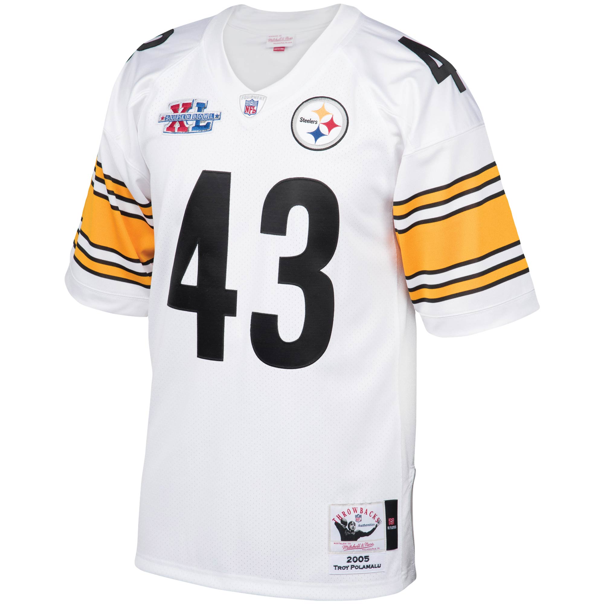 Troy Polamalu Pittsburgh Steelers  2005 Authentic Throwback Retired Player Jersey - White